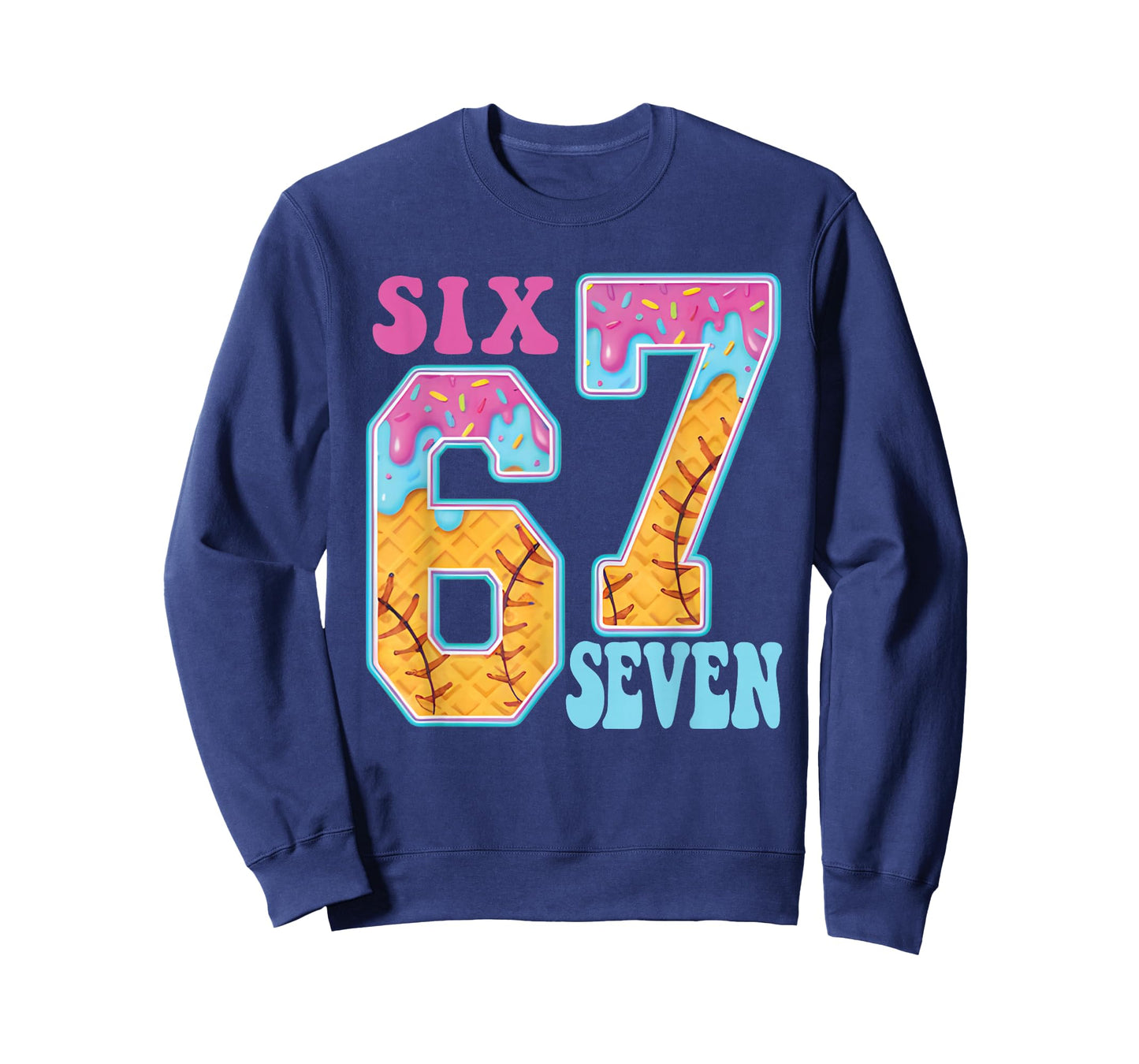 Six Seven Drip Baseball Player Number 67 Or 67th Birthday T-Shirt