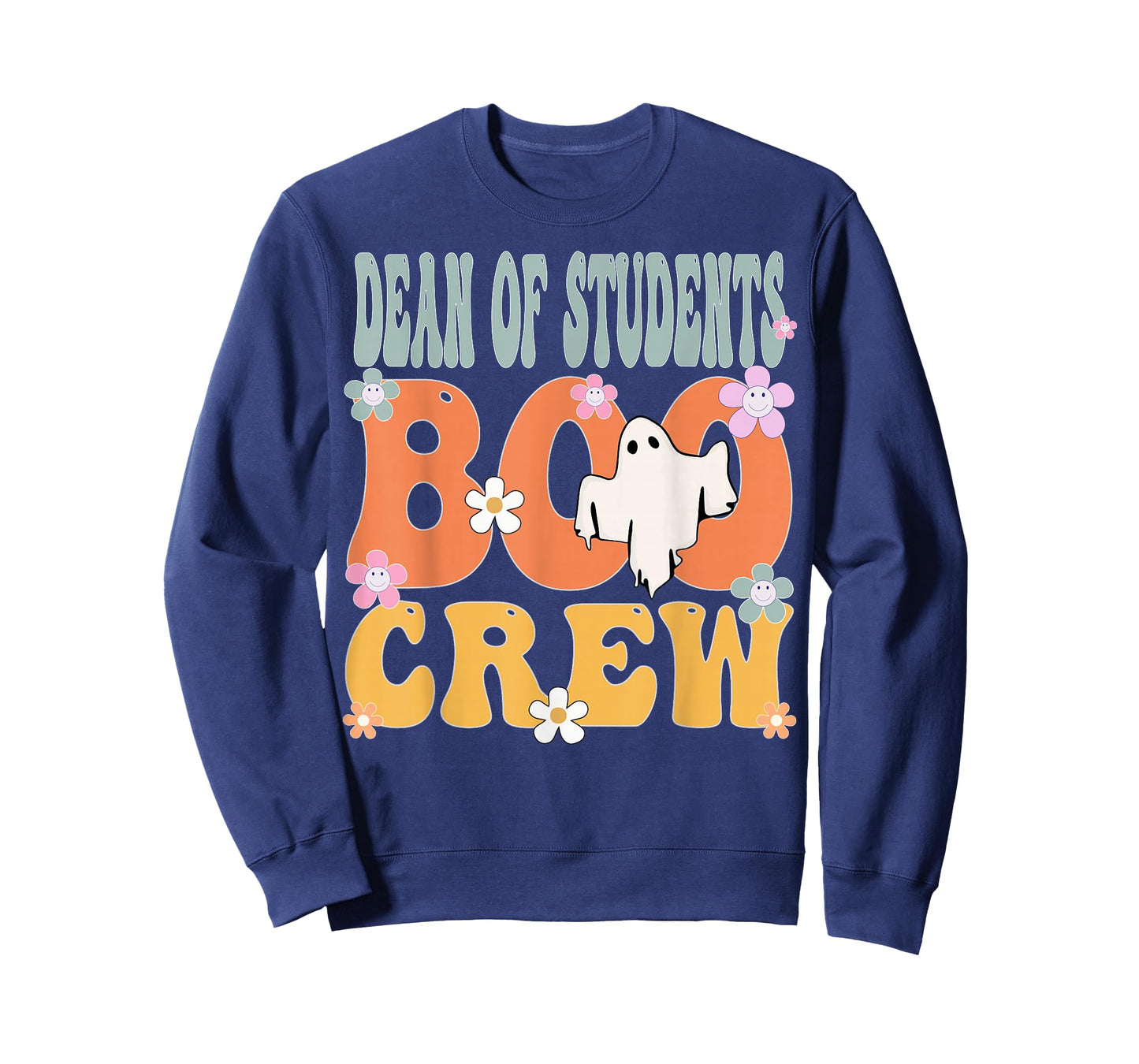 Dean Of Students Boo Crew Ghost Groovy Halloween For Women T-Shirt