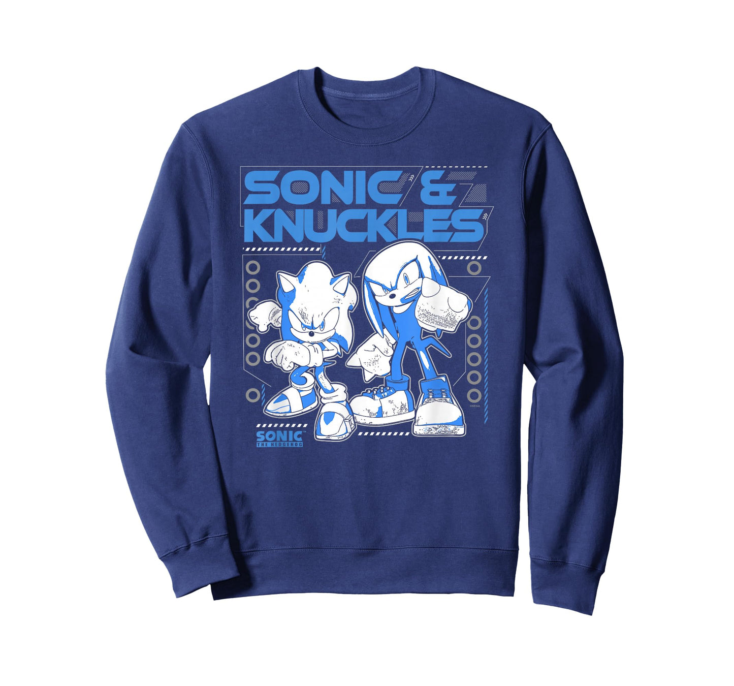Sonic The Hedgehog Sonic & Knuckles Teamup Distressed T-Shirt