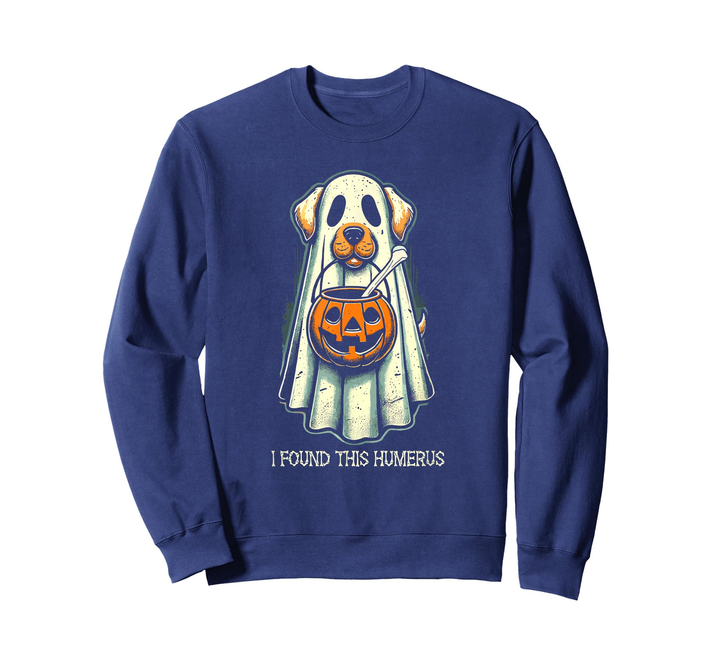 Cute Ghost Dog I Found This Humerus Halloween Funny Ghost Men Women Kids T-Shirt