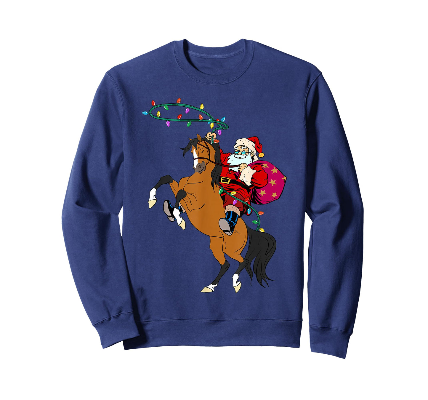 Cowboy Santa Claus Riding A Horse Christmas Cowboy Kids Boys T-Shirt