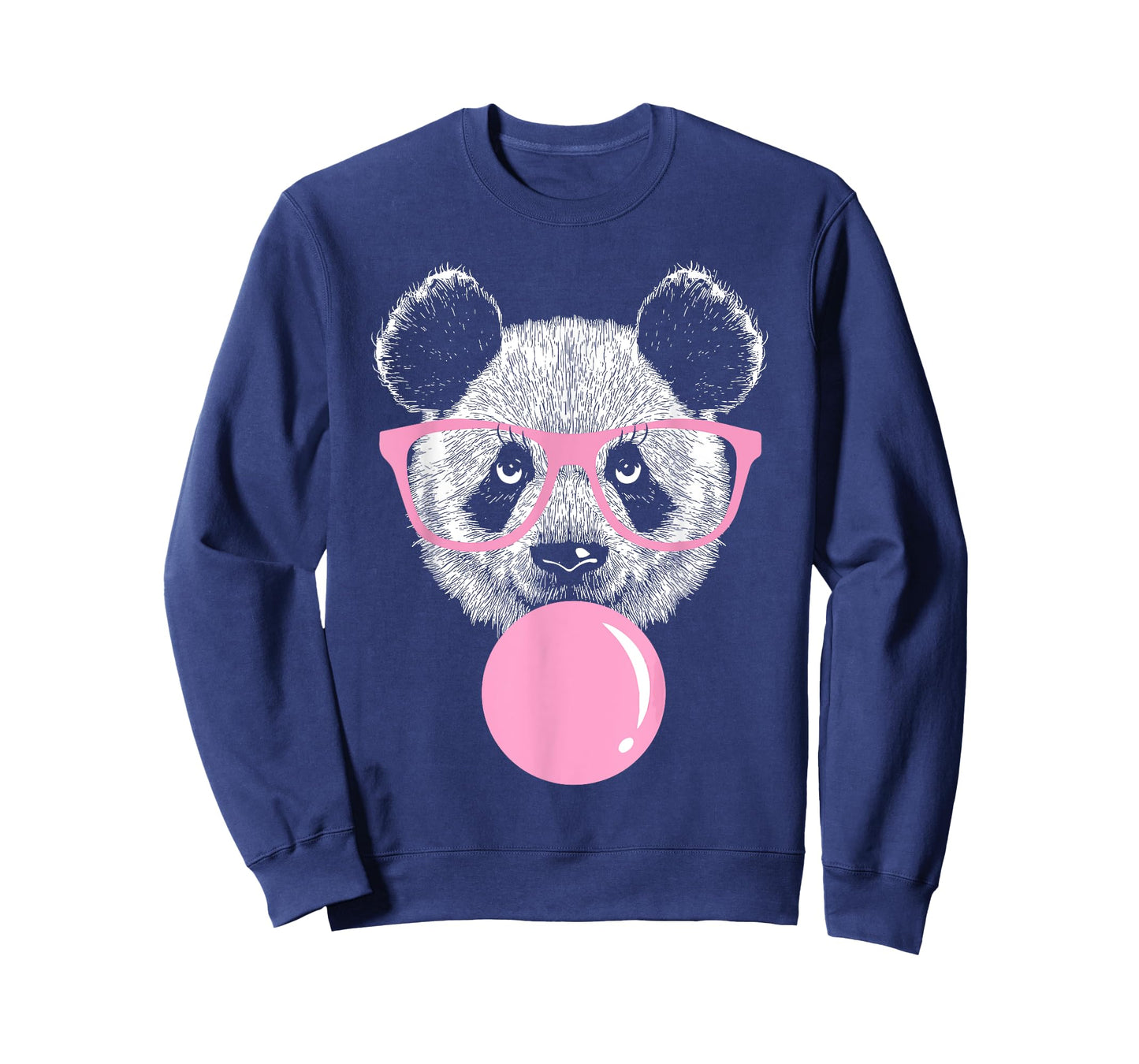 Cool Panda Face Eating Gum And Makes A Bubble Tee Cute Panda T-Shirt