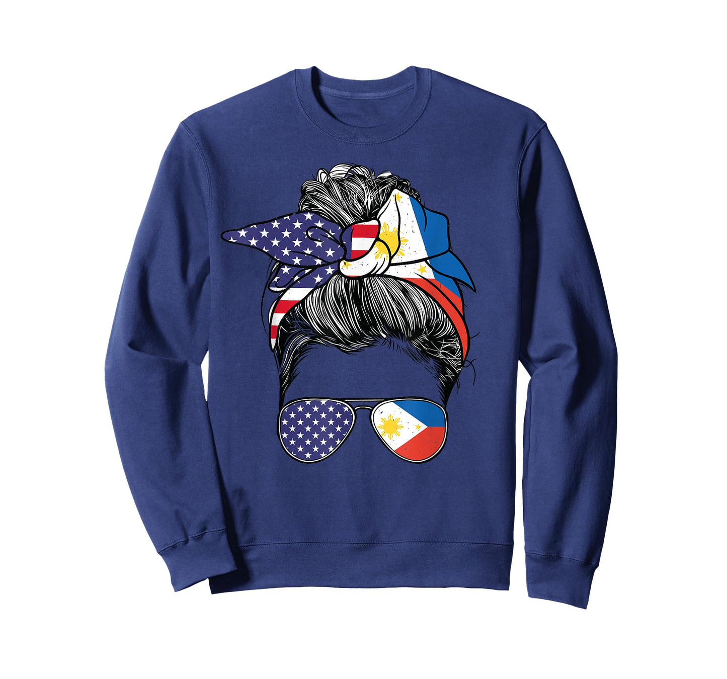 Filipina Women Girl USA Heritage American Philippines Flag T-Shirt