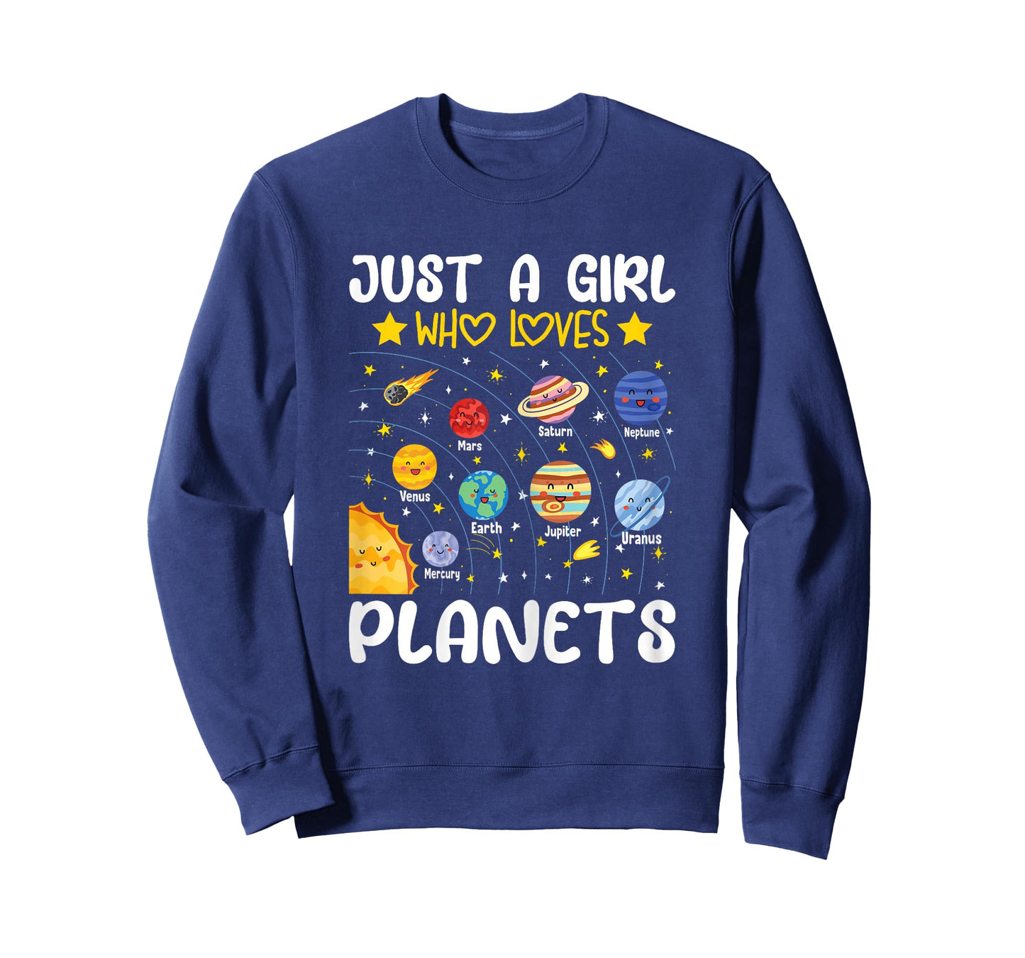 Just A Girl Who Loves Planets Solar Space Science Lover Girl T-Shirt