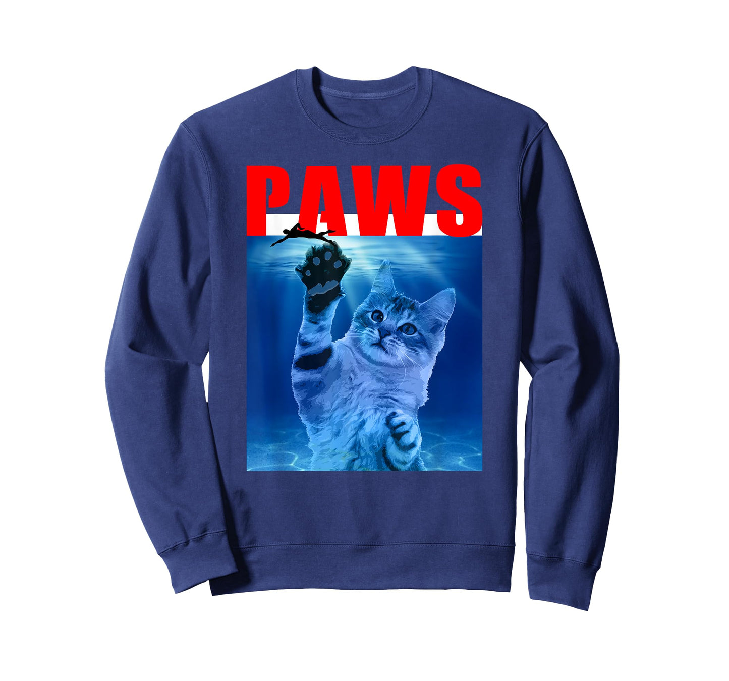 Paws Funny Cat Parody for Shark and Cat Lovers T-Shirt