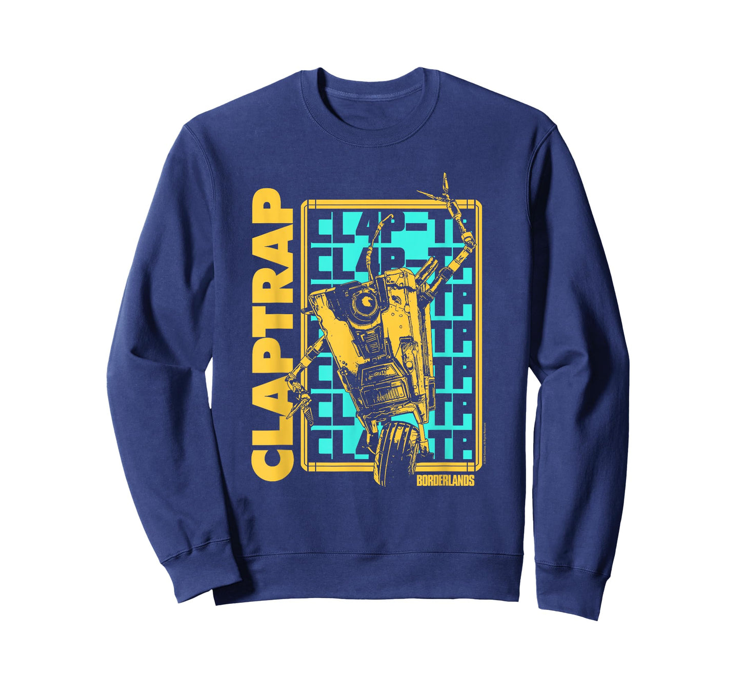 Borderlands Claptrap Repeating Text Video Game T-Shirt