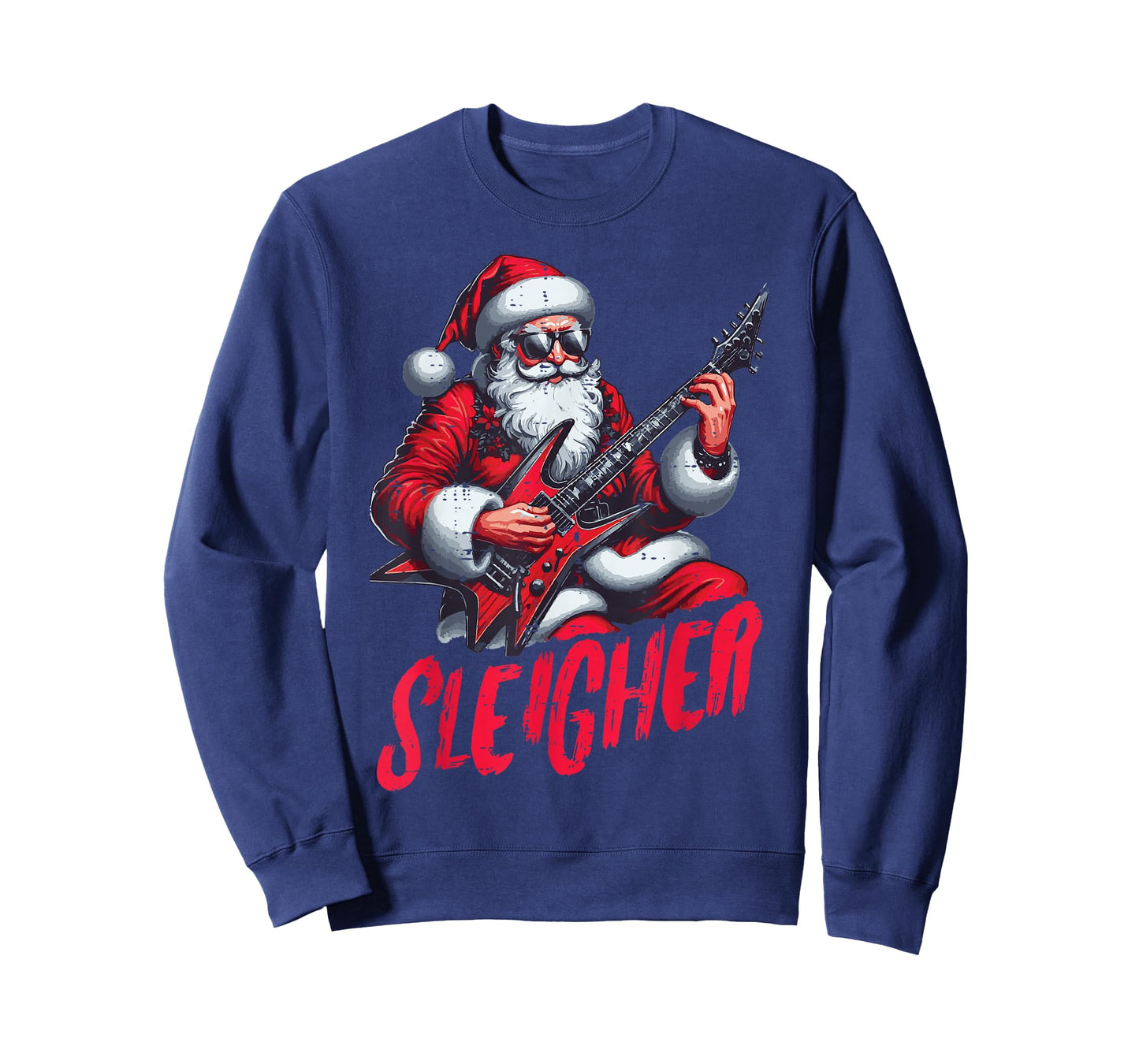 Christmas Santa Sleigher Rock Xmas Rocker Men Boys Kids Teen T-Shirt