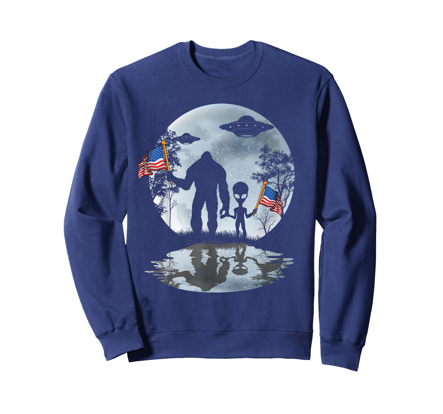 Alien Bigfoot Sasquatch UFO Extraterrestrial T-Shirt for Women Kids Men