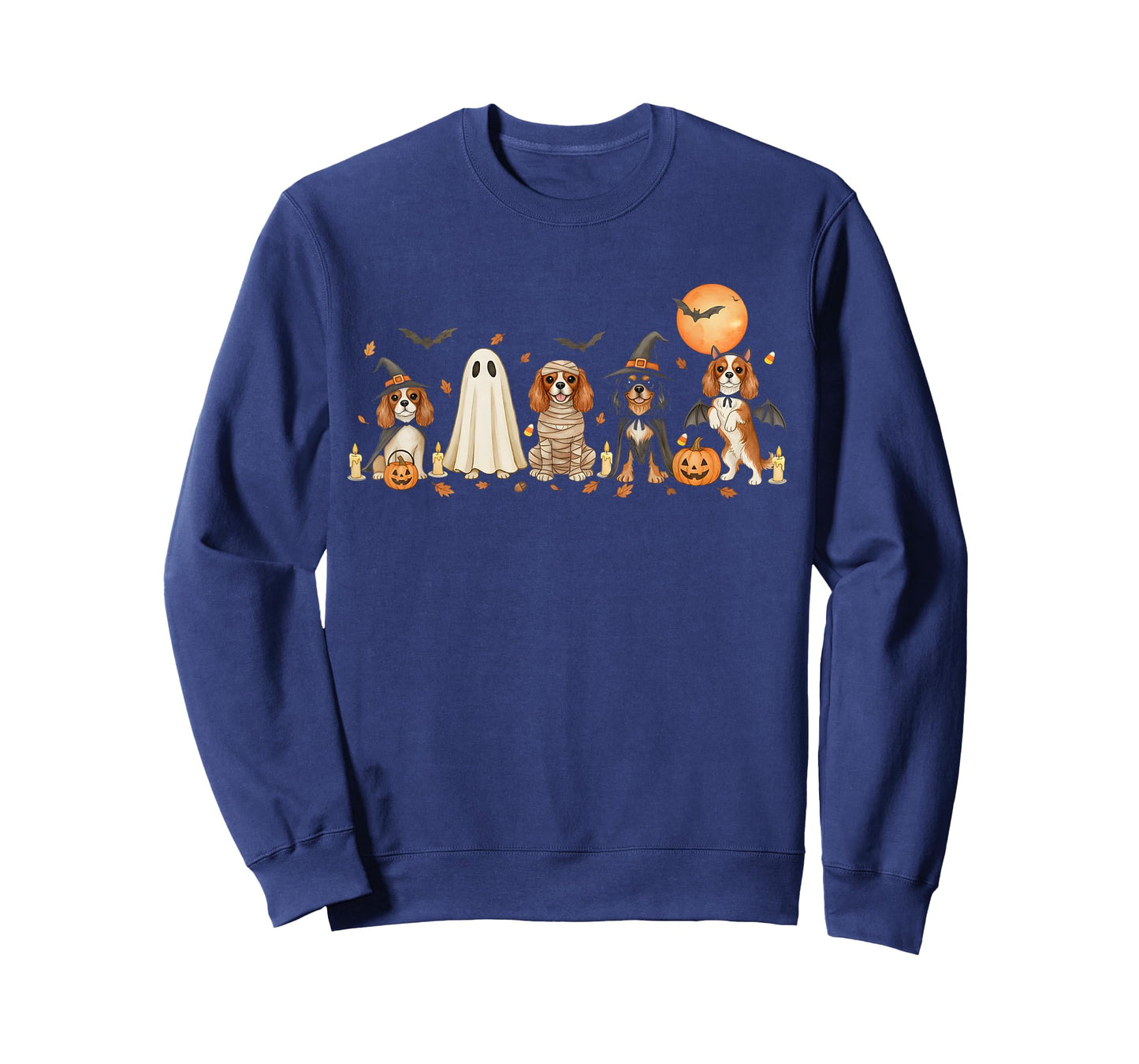 Cavalier King Charles Spaniel Dogs Ghost Witch Mummy Costume T-Shirt