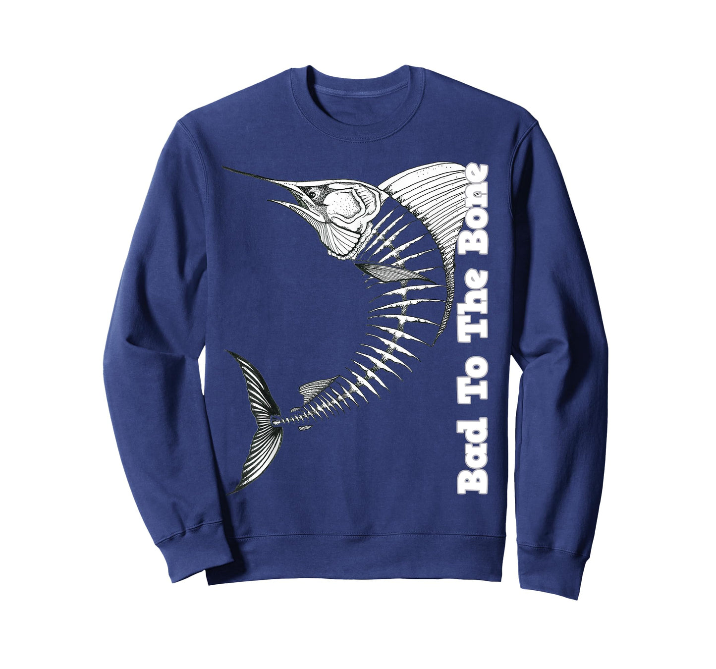 Marlin T-Shirt Bad To The Bone Marlin Fish Skeleton T-Shirt