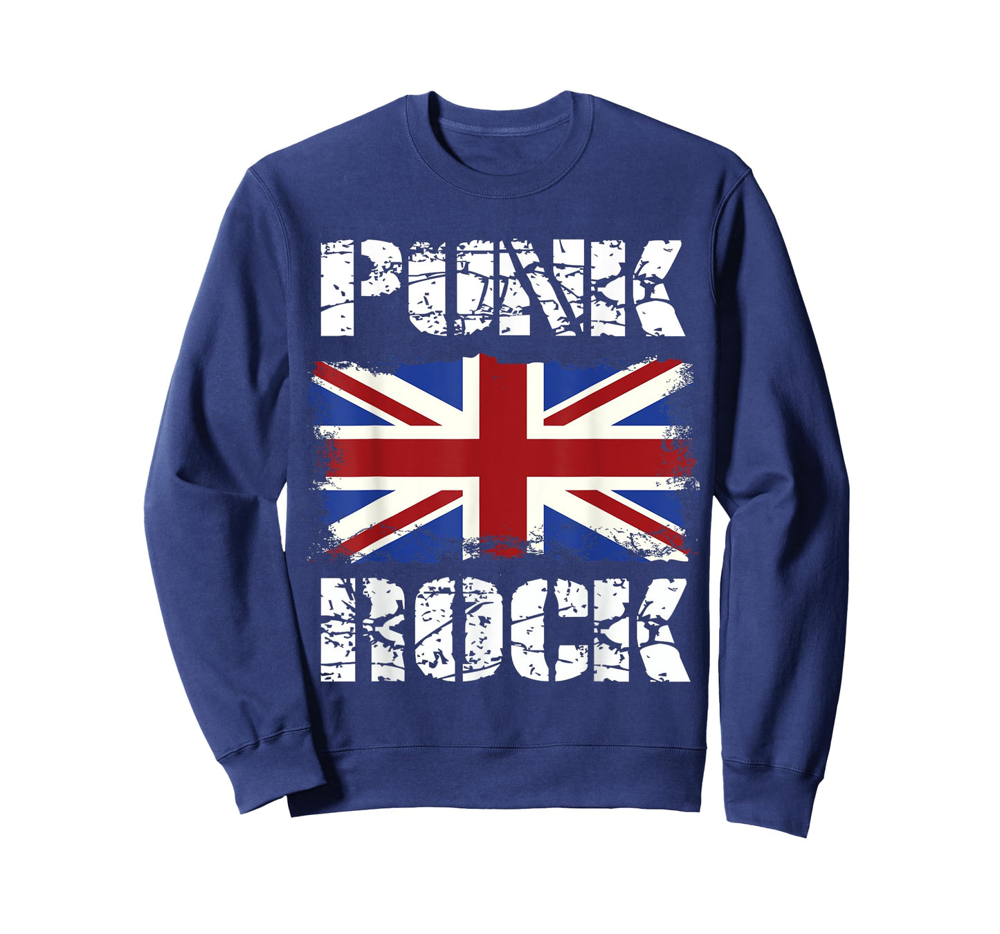 Punk Rock T-Shirt Vintage UK Flag Concert Music British Tee T-Shirt