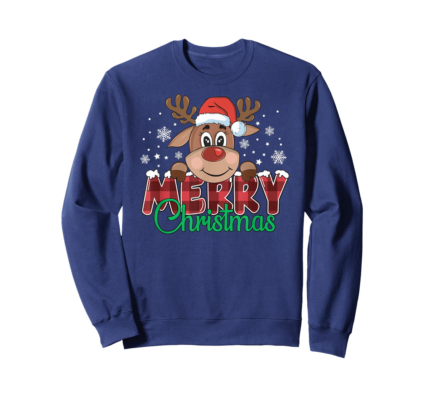 Merry Christmas Reindeer Xmas Family Men Women T-Shirt