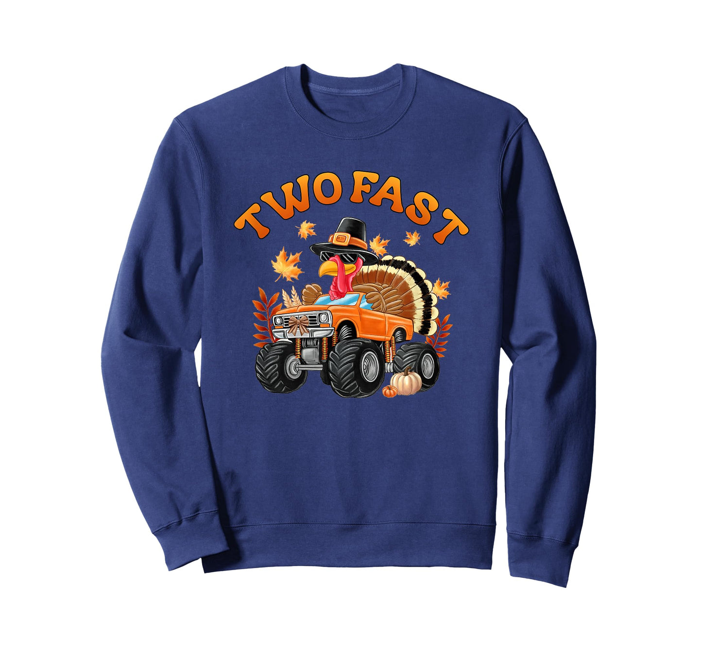 2nd Birthday Monster Truck Turkey 2 Year Old Two Wild T-Shirt