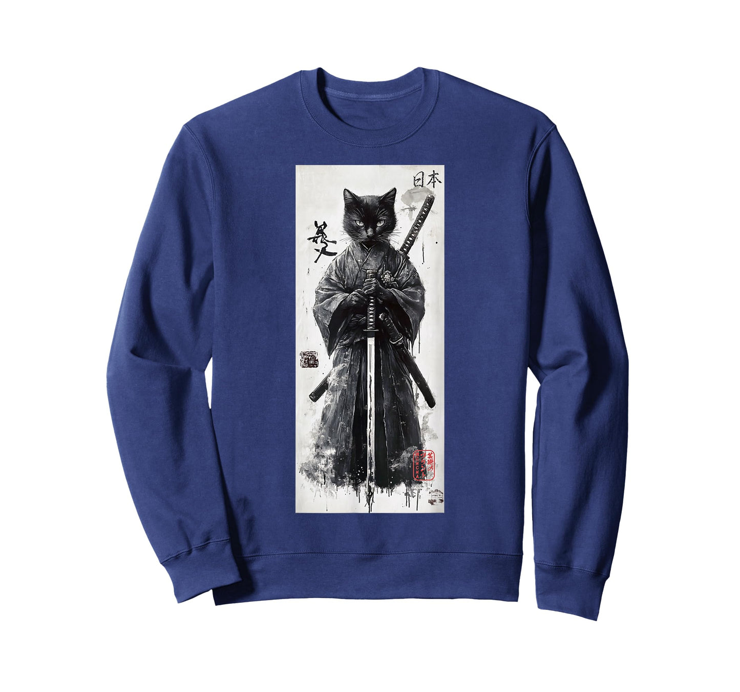 Samurai Cat Aesthetic - Japanese Streetwear Lofi Design T-Shirt for Men Women Girls Kids