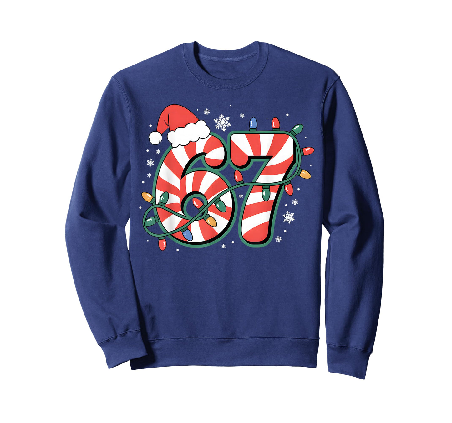 67 Six Seven Novelty Christmas Santa Hat Family Matching T-Shirt