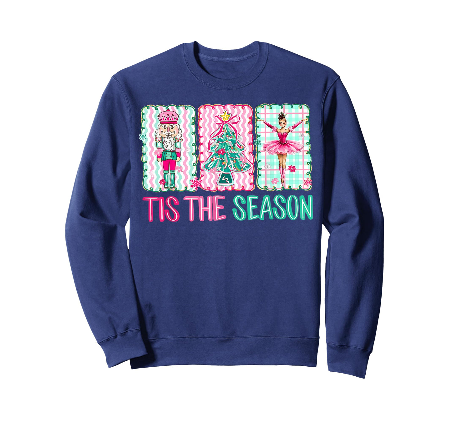 Preppy Nutcracker Ballet Dance Women Girls Christmas Tree T-Shirt