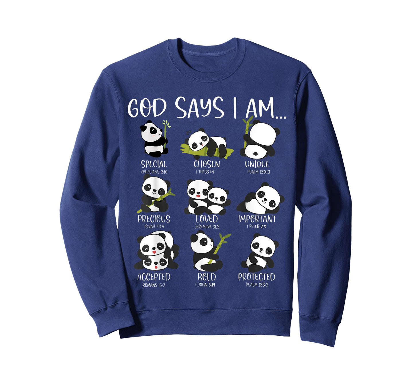 God Say I Am Cute Anime Panda Bible Quotes T-Shirt