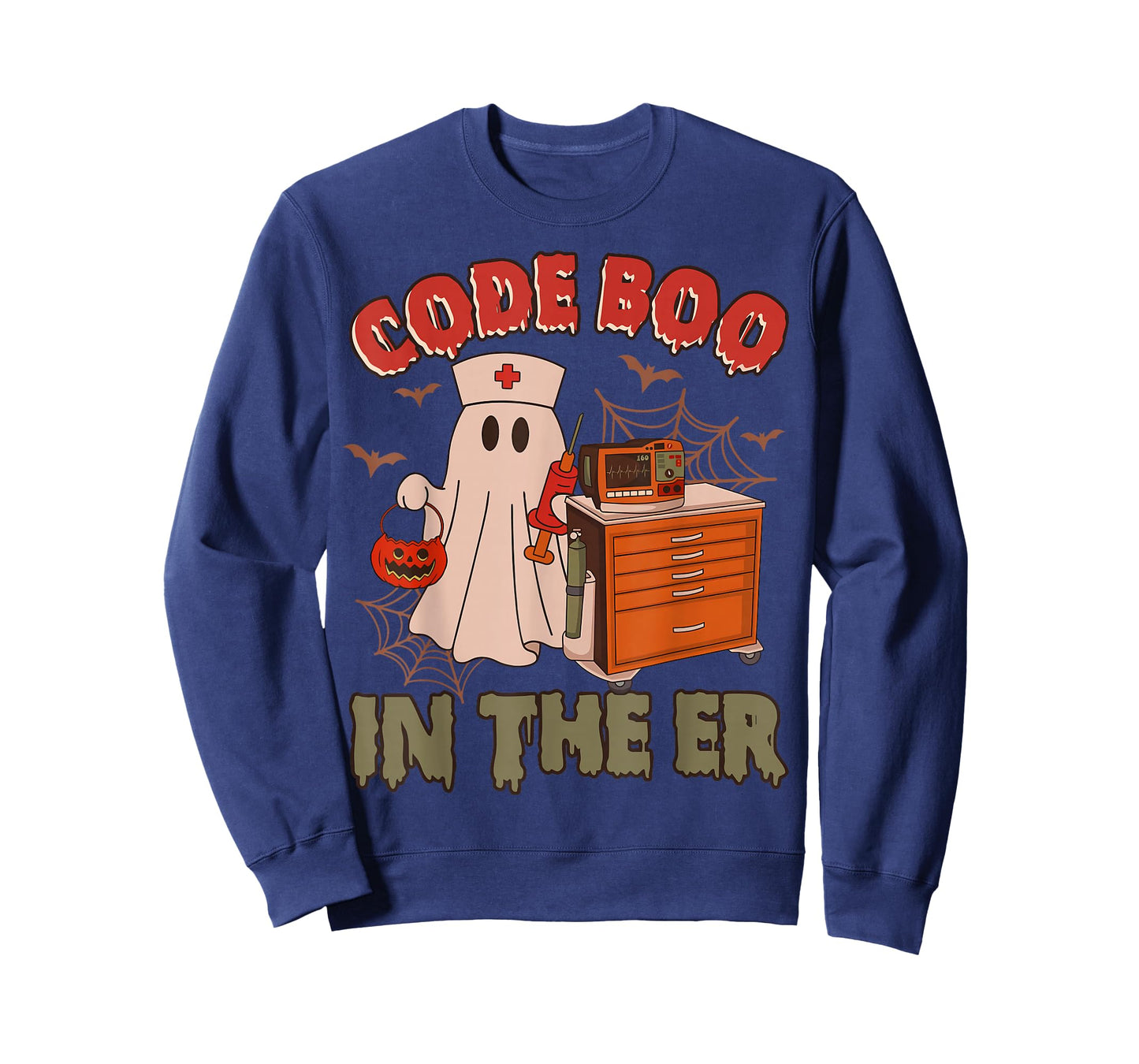 Retro Code Boo in The ER ICU Nurses Boo-JEE Ghost Halloween T-Shirt