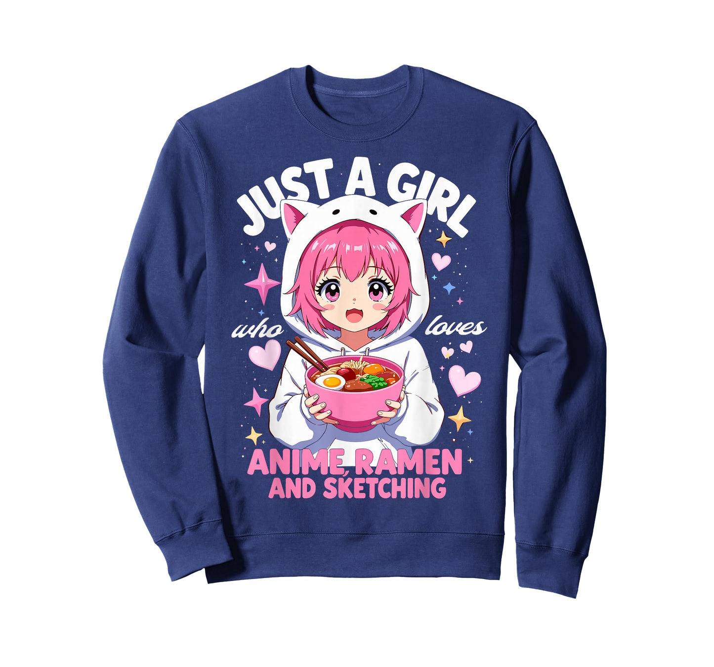 Just a Girl who Really Loves Anime Ramen & Sketching Kawaii T-Shirt