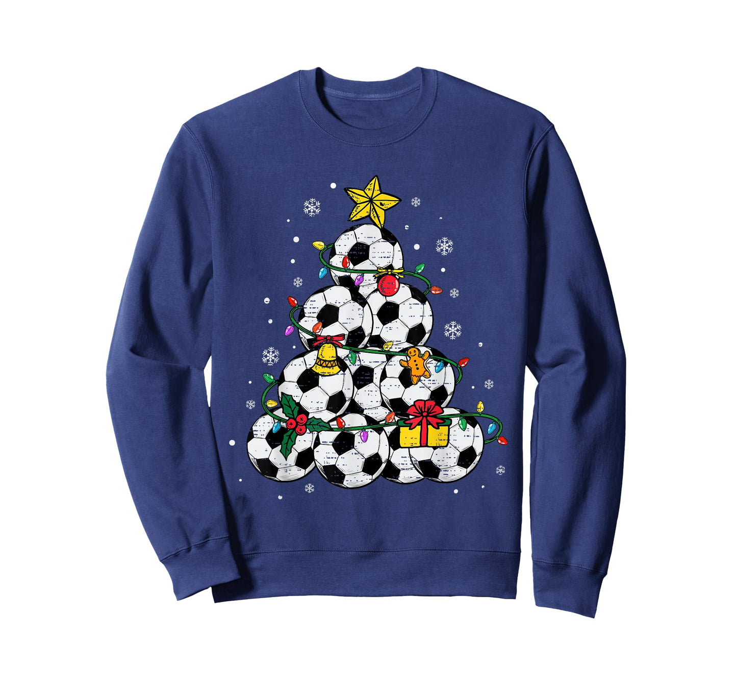 Soccer Christmas Tree Hat Santa Xmas Sport Mens Boys Kids T-Shirt