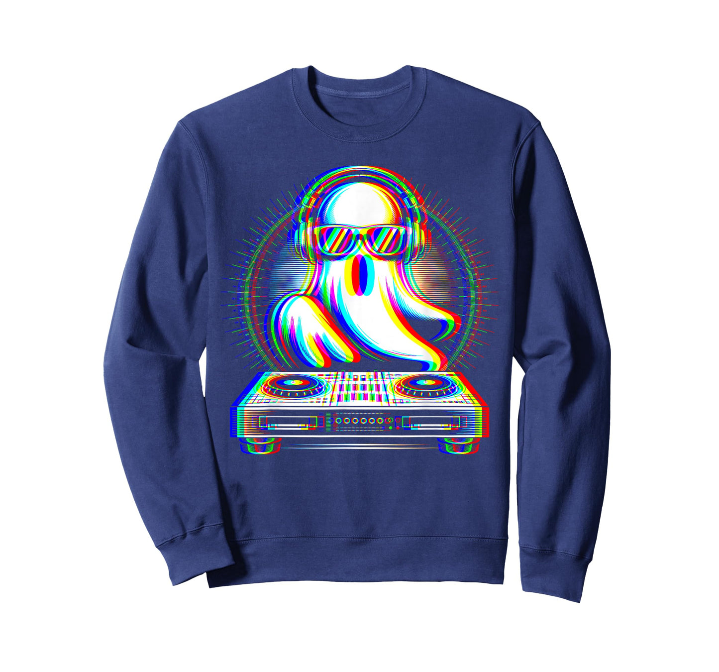 Vaporwave Ghost DJ Rave EDM Halloween Music Concert Party T-Shirt