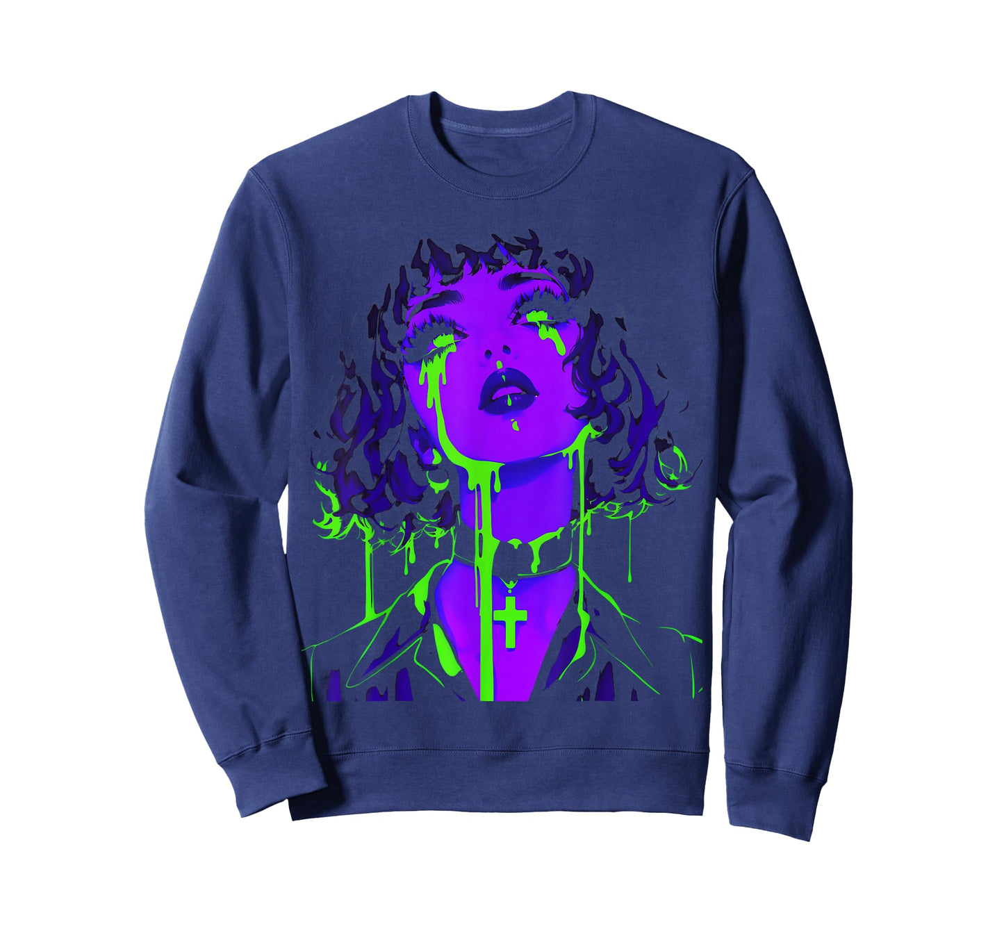 Cybergoth Cybercore Grunge Punk Goth Girl Alt Anime Manga T-Shirt