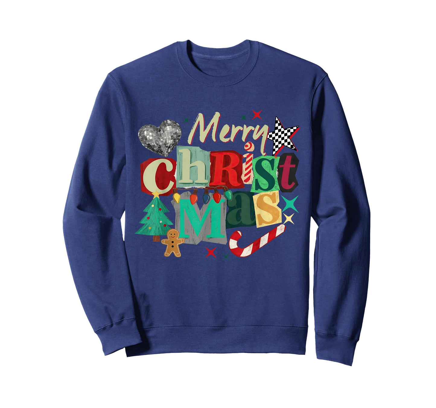Merry Christmas Tree Gingerbread Man Candy Cane Xmas Holiday T-Shirt
