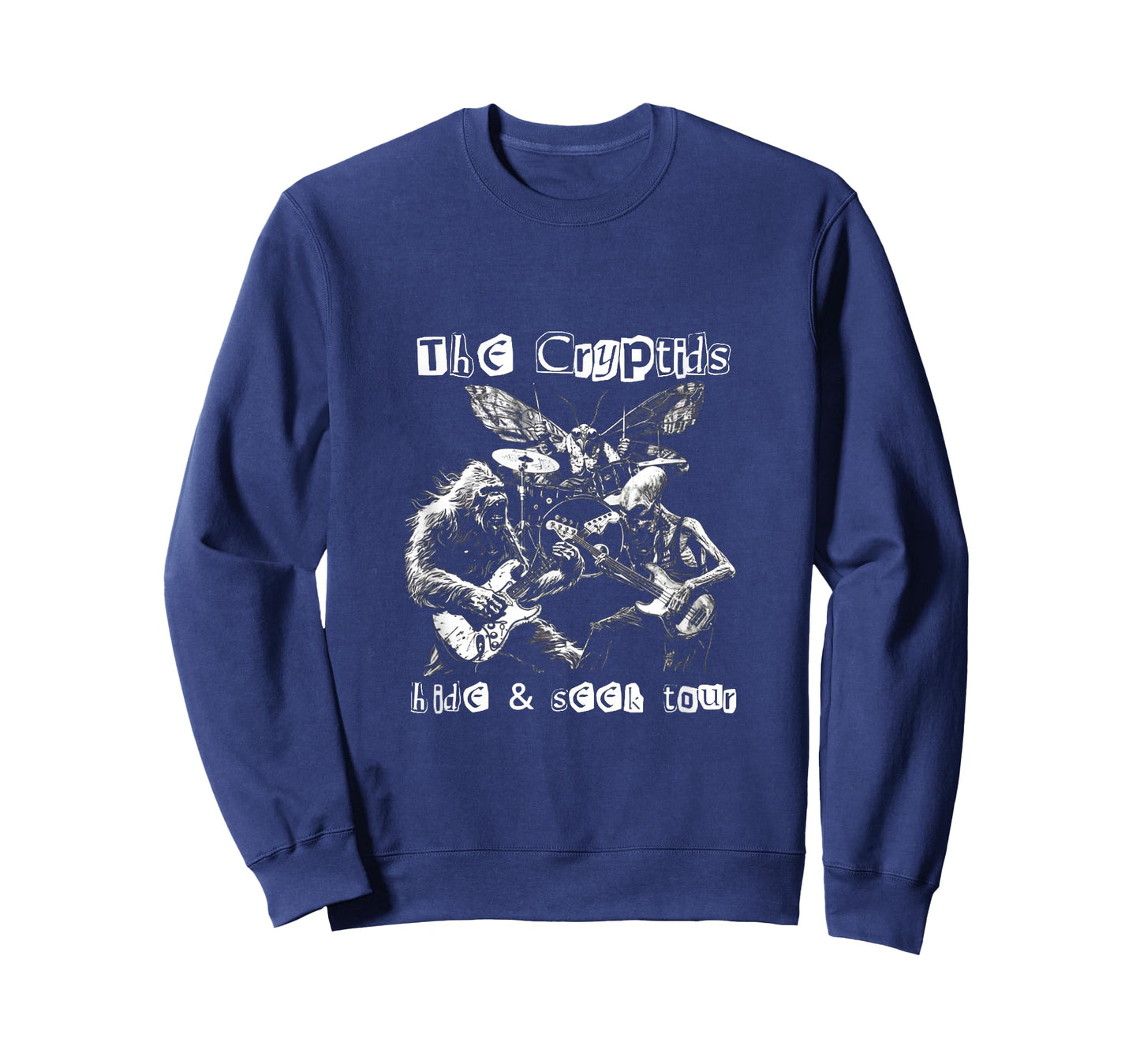 The Cryptids Hide & Seek Tour CryptidBigfoot Mothman UFO T-Shirt