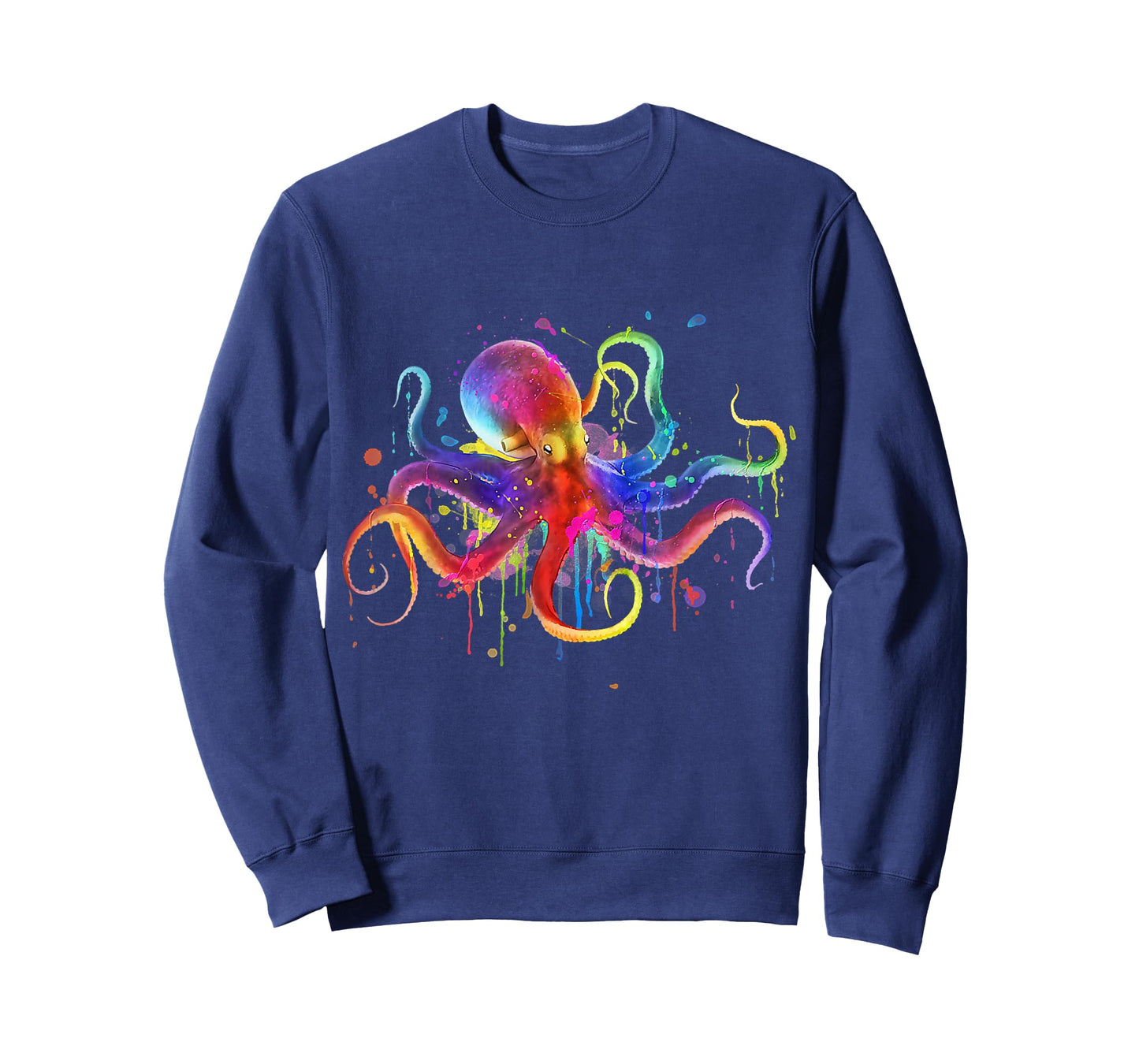 Dripping Rainbow Octopus psychedelic - Colorful Octopus T-Shirt