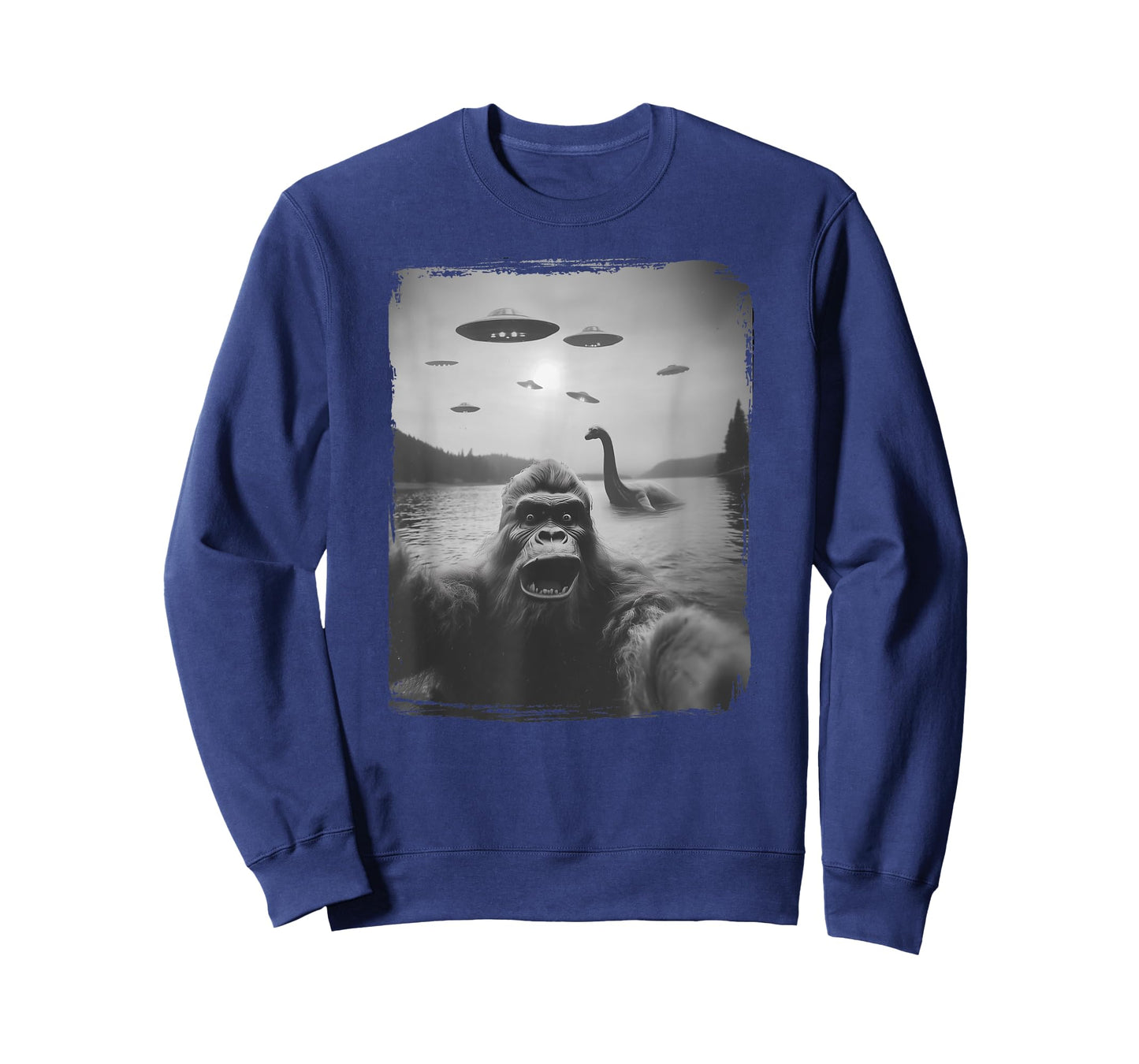 Nessie and UFO, Sasquatch Rare Selfie, The Loch Ness Bigfoot T-Shirt