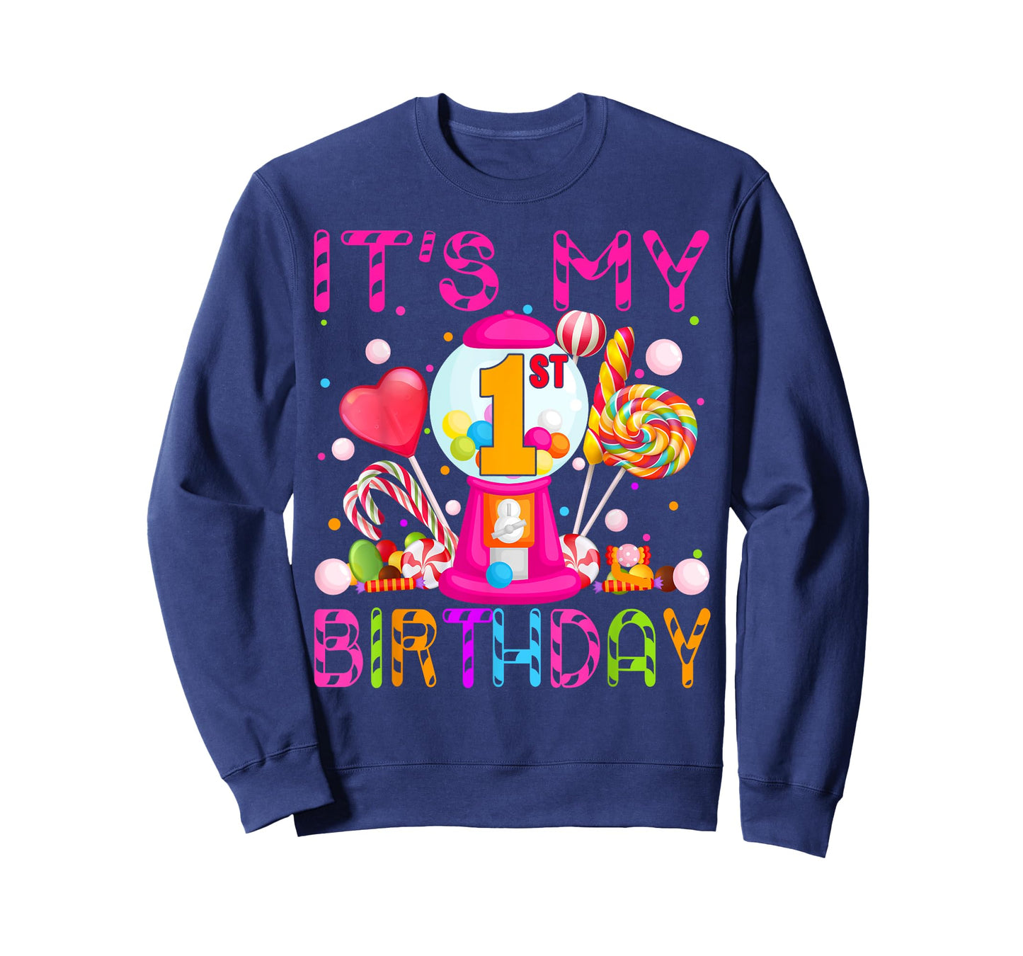 Its My 1st Birthday Candy Candyland Birthday Girl 1 Year Old T-Shirt