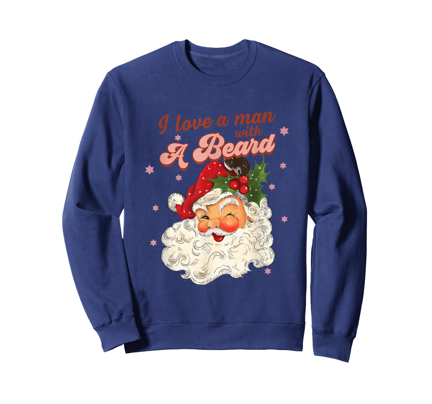 Vintage Santa Christmas I Love A Man With A Beard T-Shirt