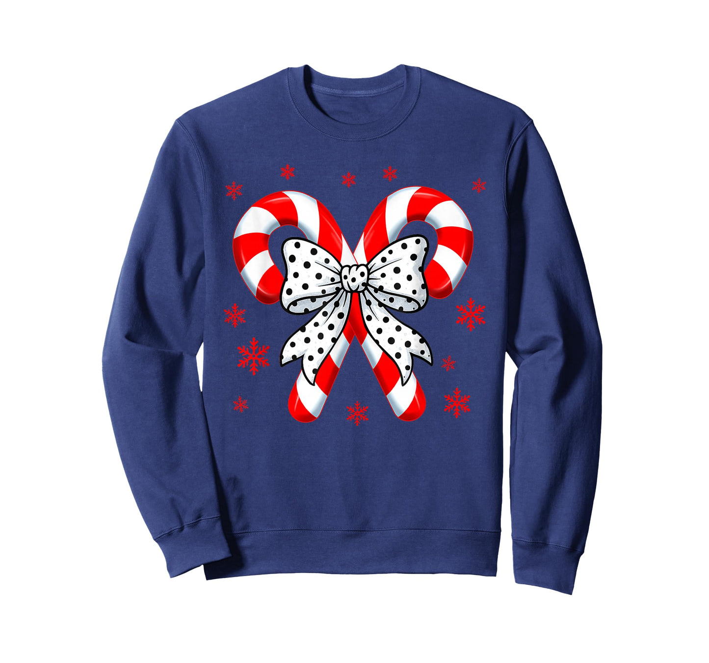 Candy Cane Christmas Season Girls Womens Retro Coquette Bow T-Shirt