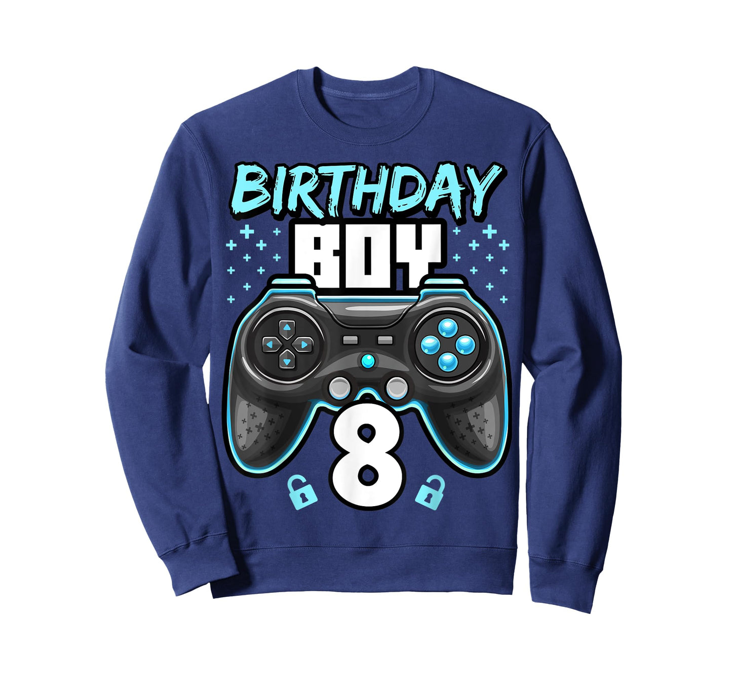 Birthday Boy 8 Video Game Controller Gamer 8th Birthday Gift T-Shirt
