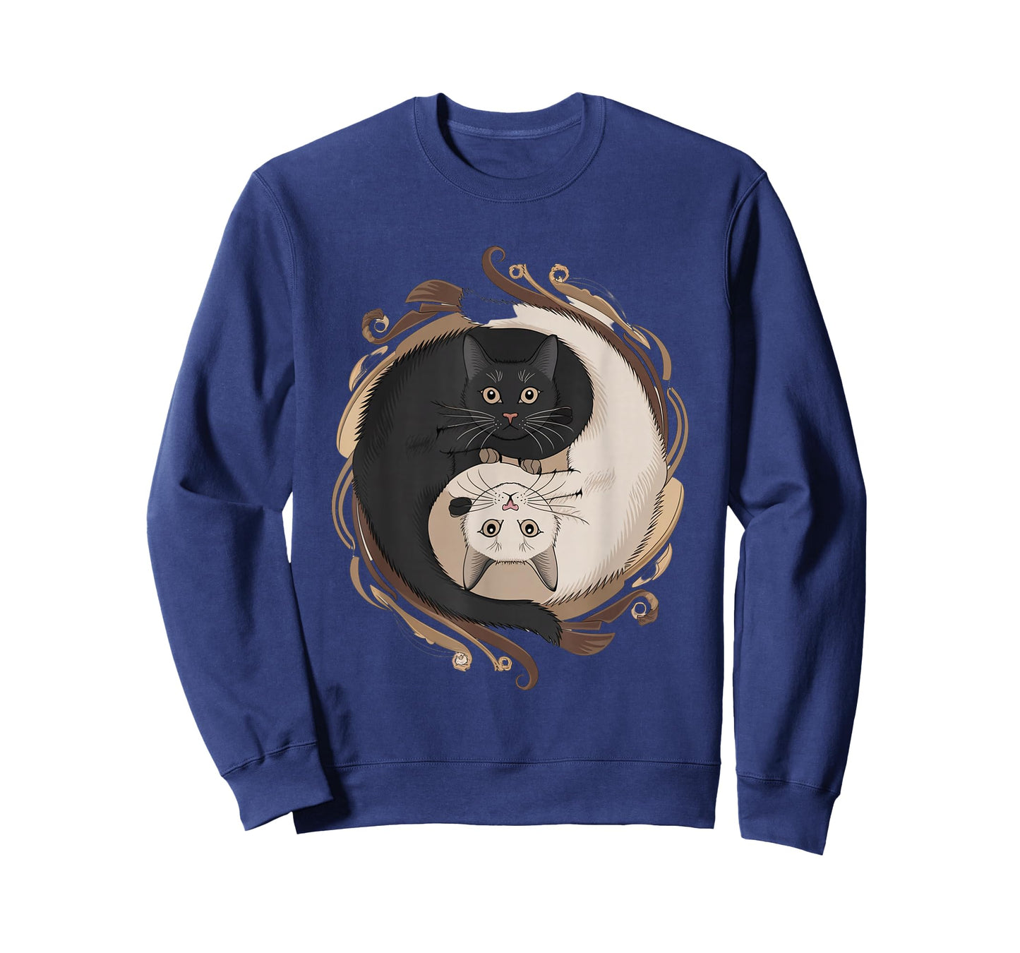 Yin Yang Cats with Decorative Elements T-Shirt