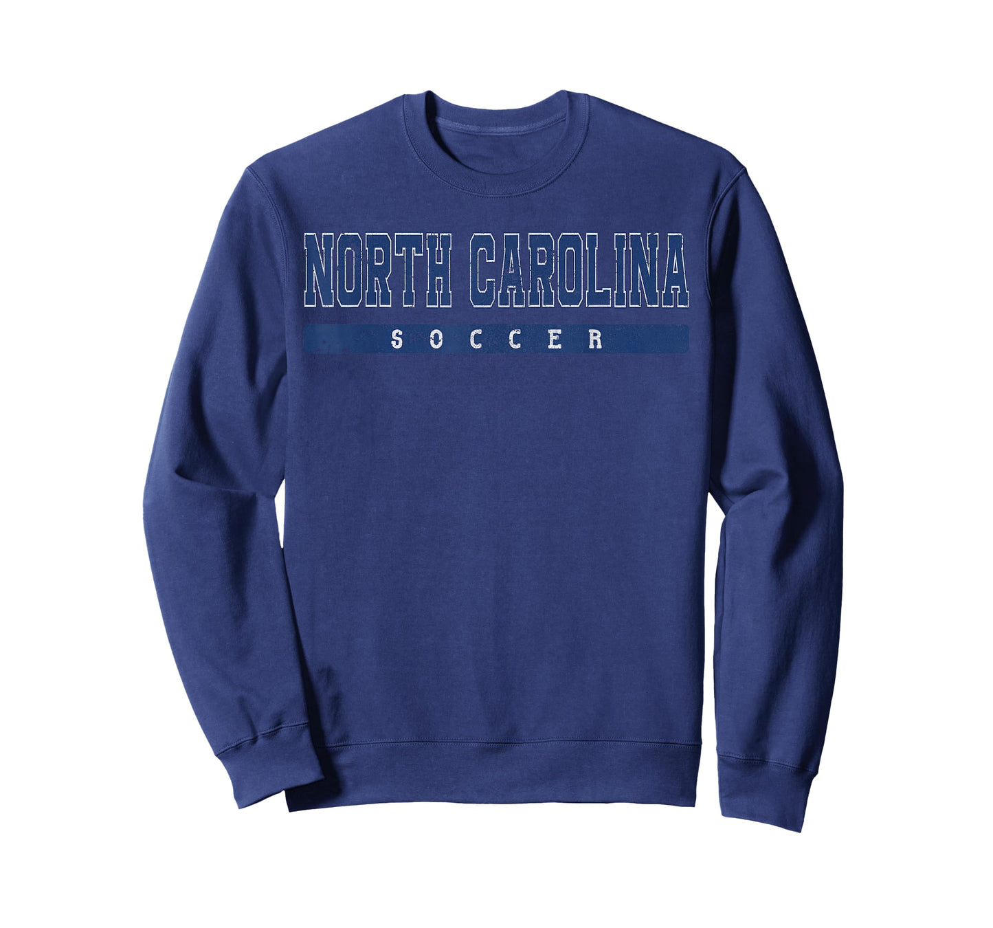 North Carolina Soccer Blue Vintage Text T-Shirt