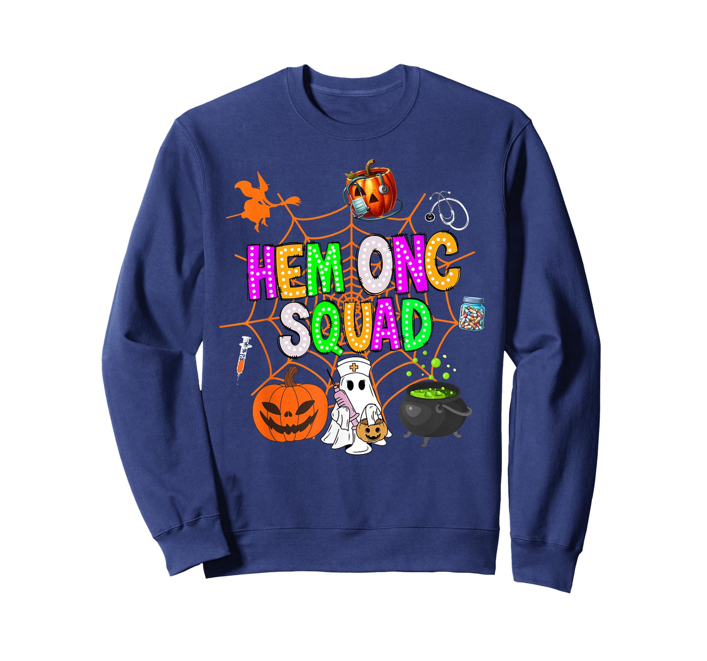 Hem Onc Squad Nurse Halloween Ghost PEDS Hematology Oncology T-Shirt