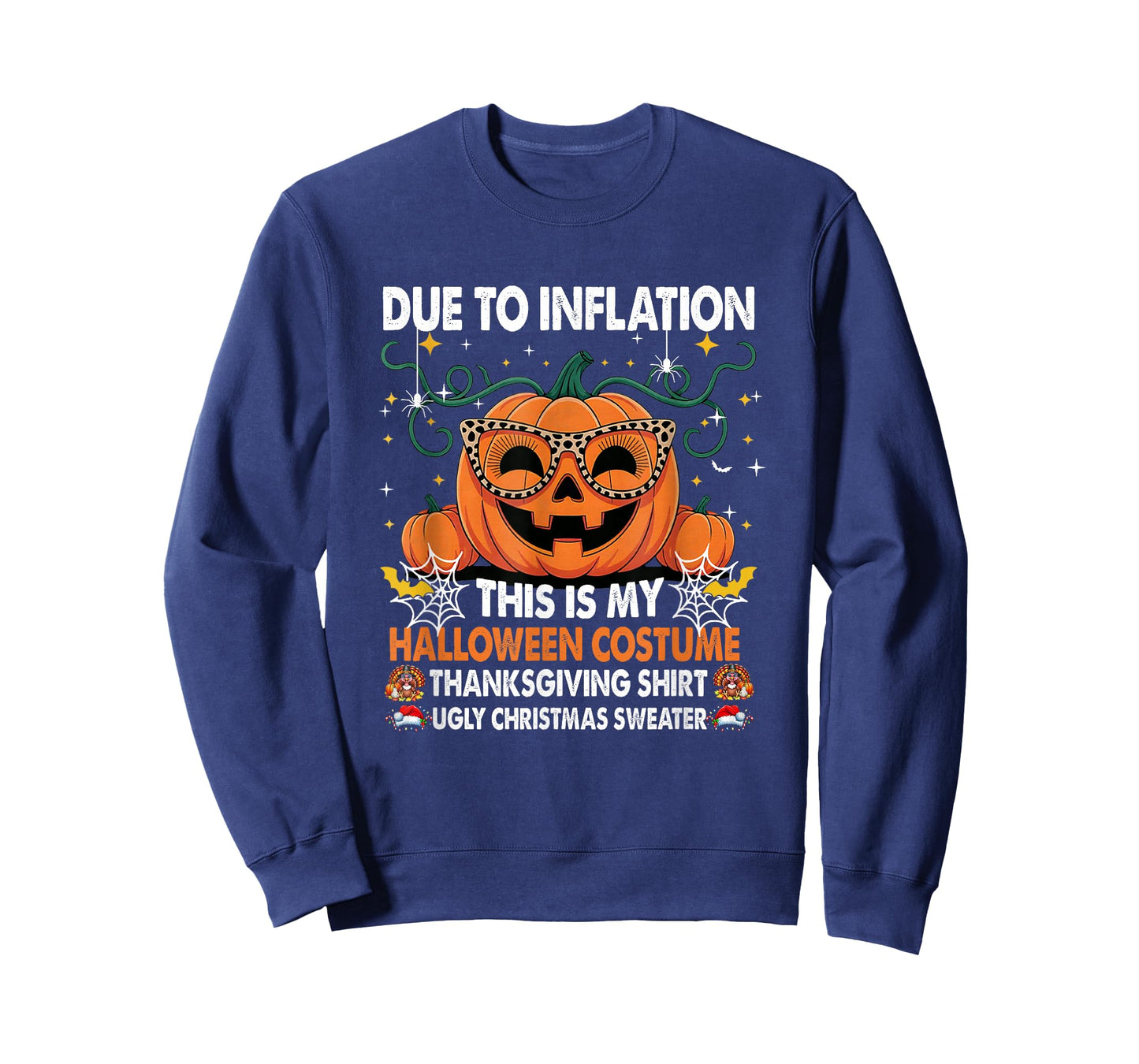 Due to Inflation This is My Halloween Costume Funny Pumpkins T-Shirt