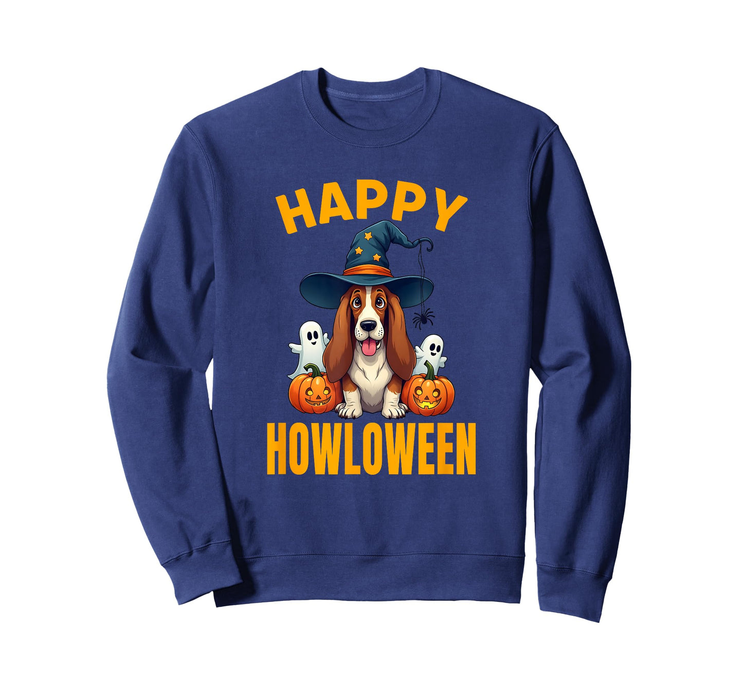 Basset Hound dressed up for Halloween, Witch's hat T-Shirt