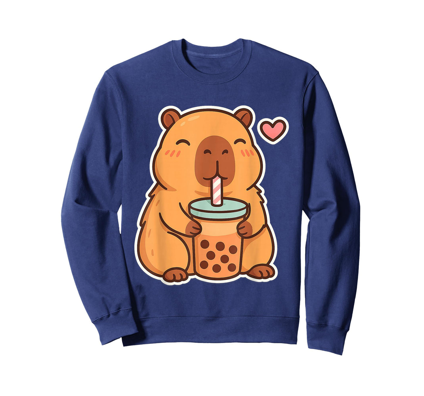 Cute Anime Capybara Kawaii Drinking Bubble Tea Lover Girls T-Shirt
