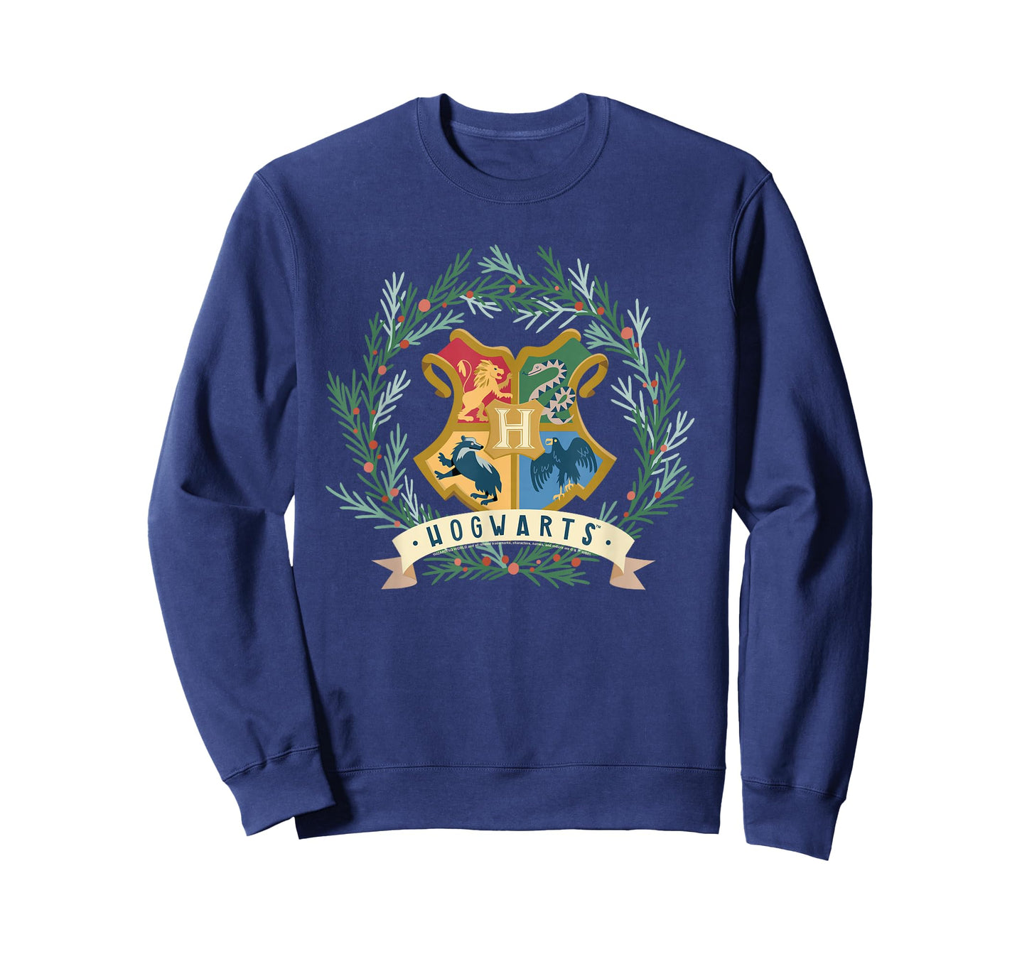 Harry Potter Hogwarts Shield Christmas Wreath T-Shirt
