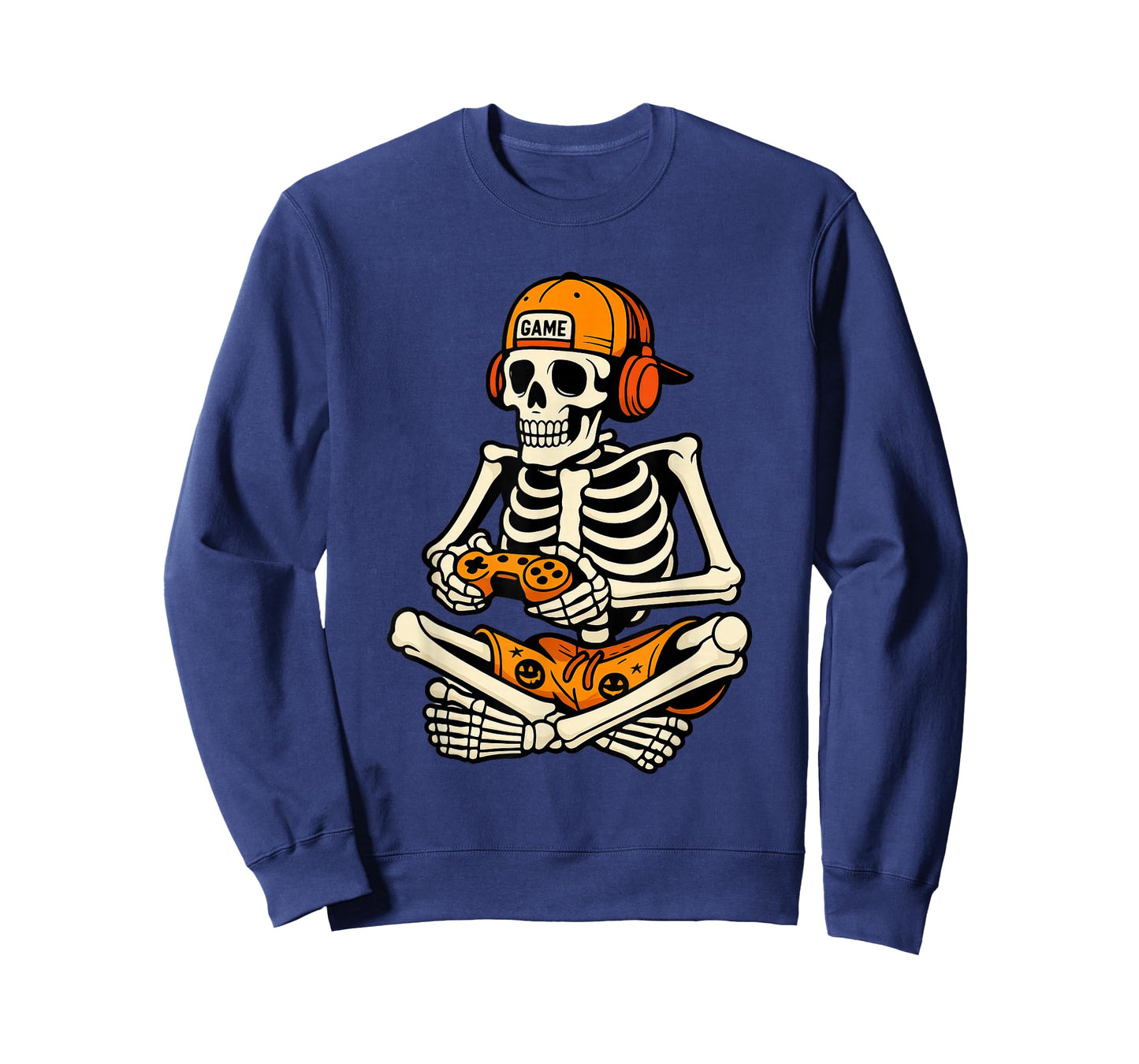 Skeleton Gamer Headphone Funny Halloween Gaming Boys Kids T-Shirt