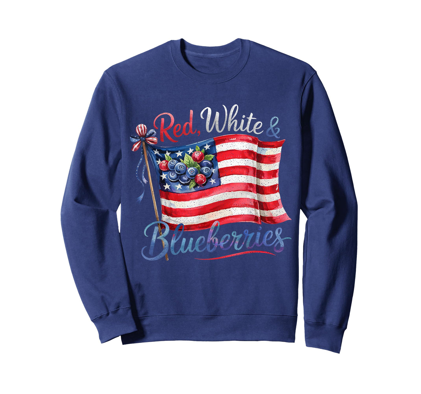 Funny Vintage Red, White and Blueberries Patriot T-Shirt