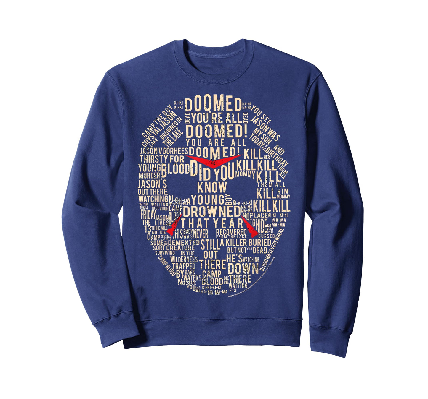 Friday The 13th Jason Mask Text Fill T-Shirt