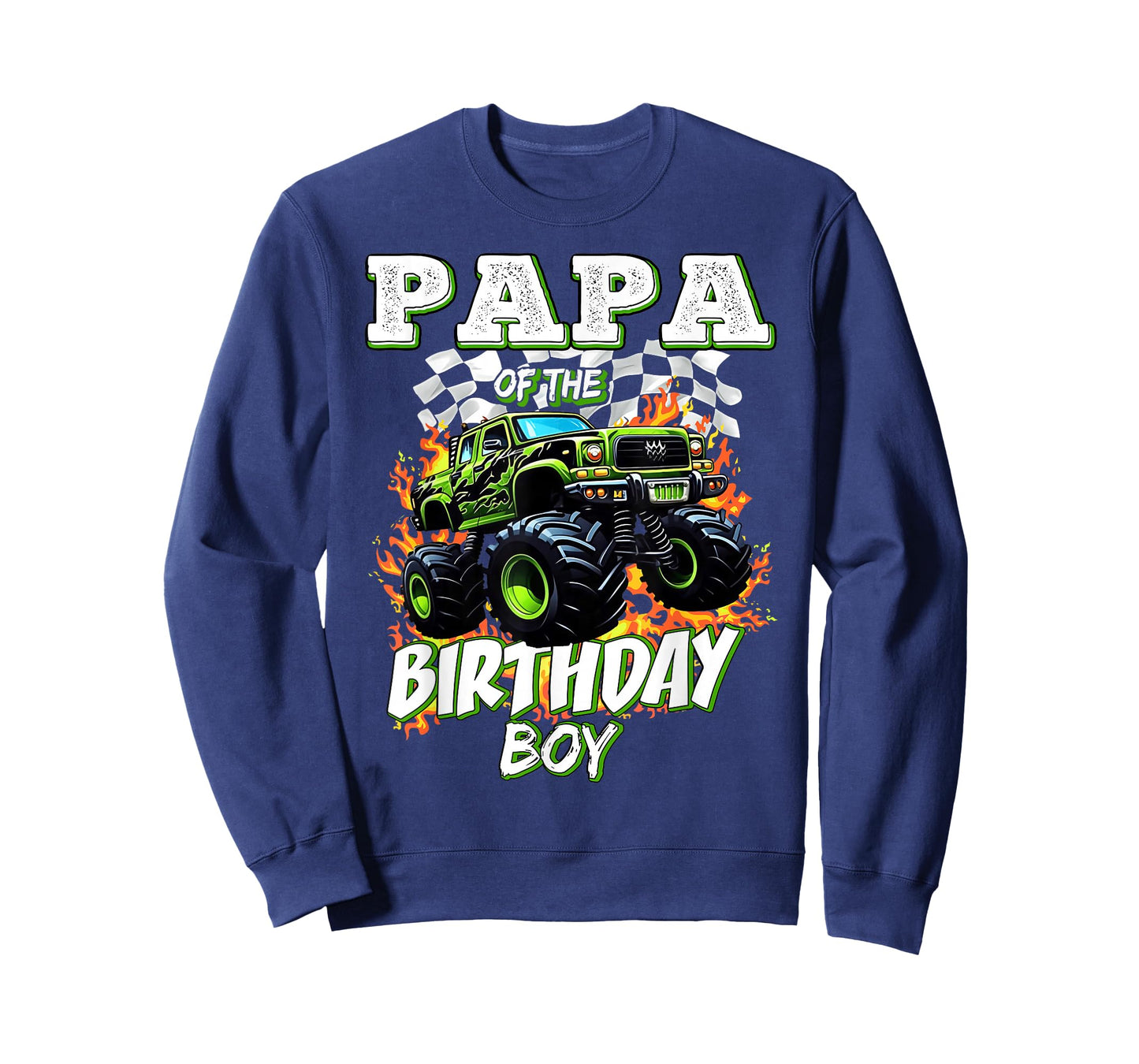Papa of The Birthday Boy Monster Truck Birthday Kids T-Shirt