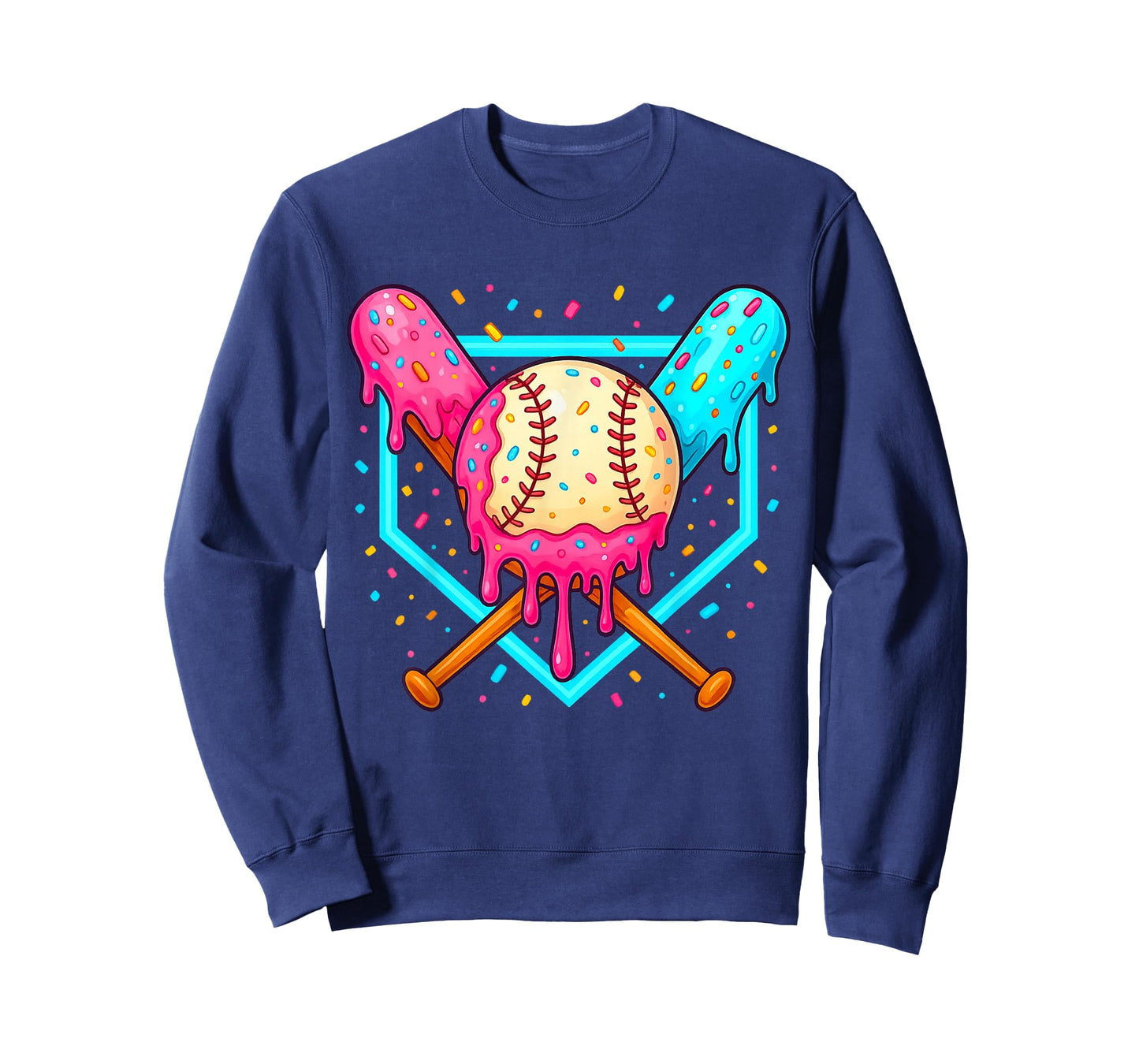 Ice Cream Baseball Drip Respect The Drip Youth Boy Baseball T-Shirt