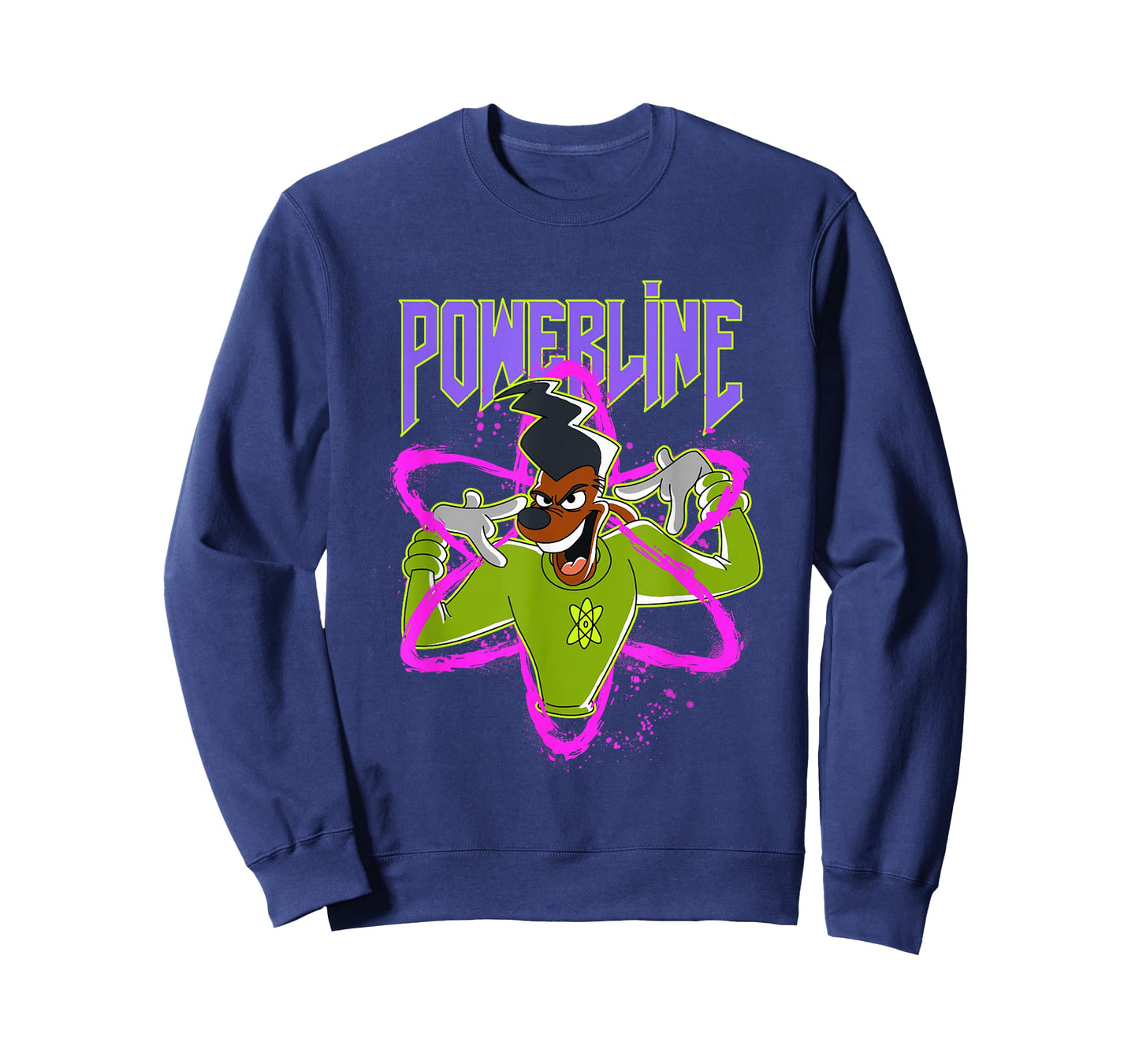 Disney A Goofy Movie Powerline Neon Big Chest Portrait T-Shirt