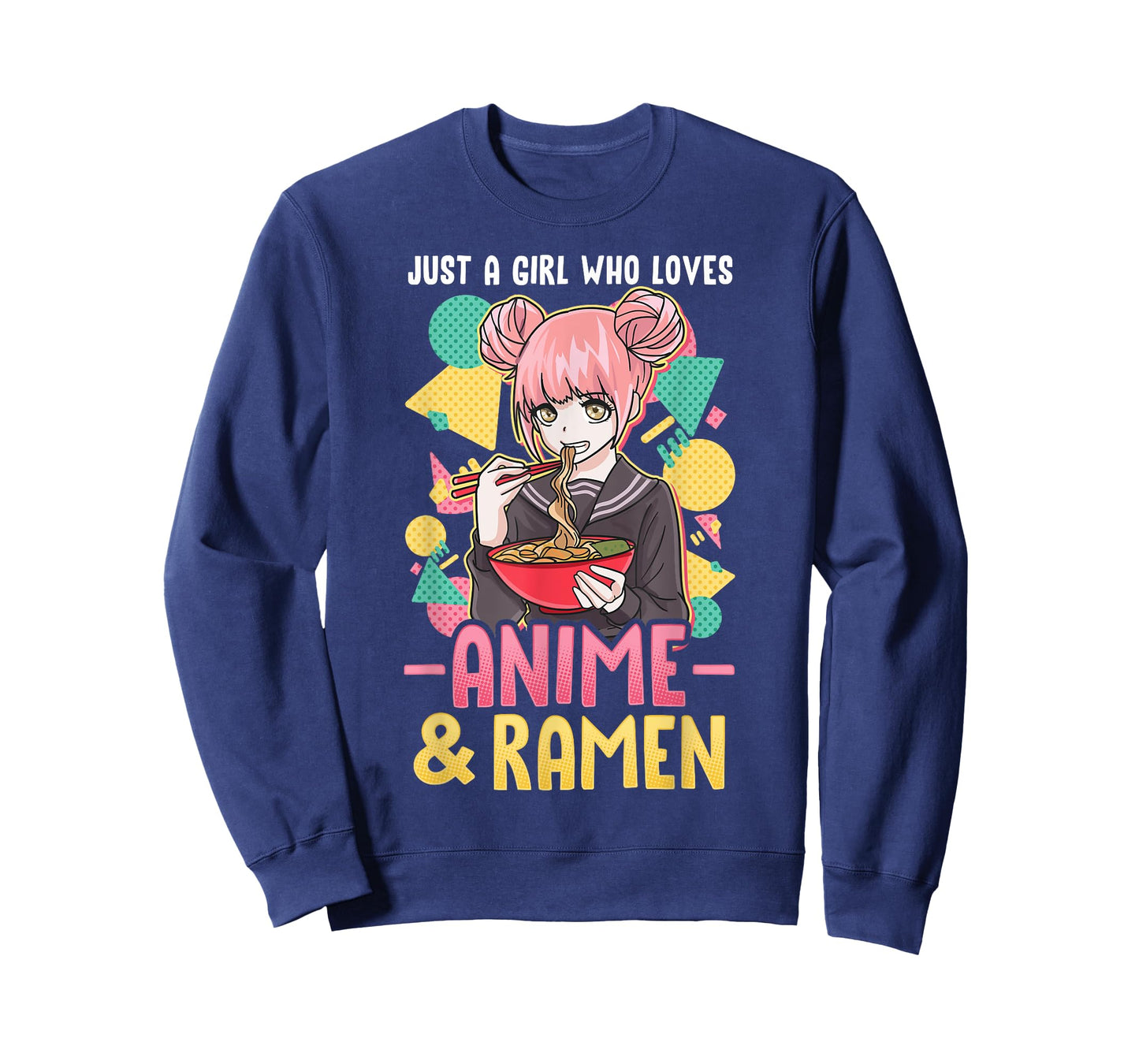 Just A Girl Who Loves Anime and Ramen Shirt Women Girls Gift T-Shirt