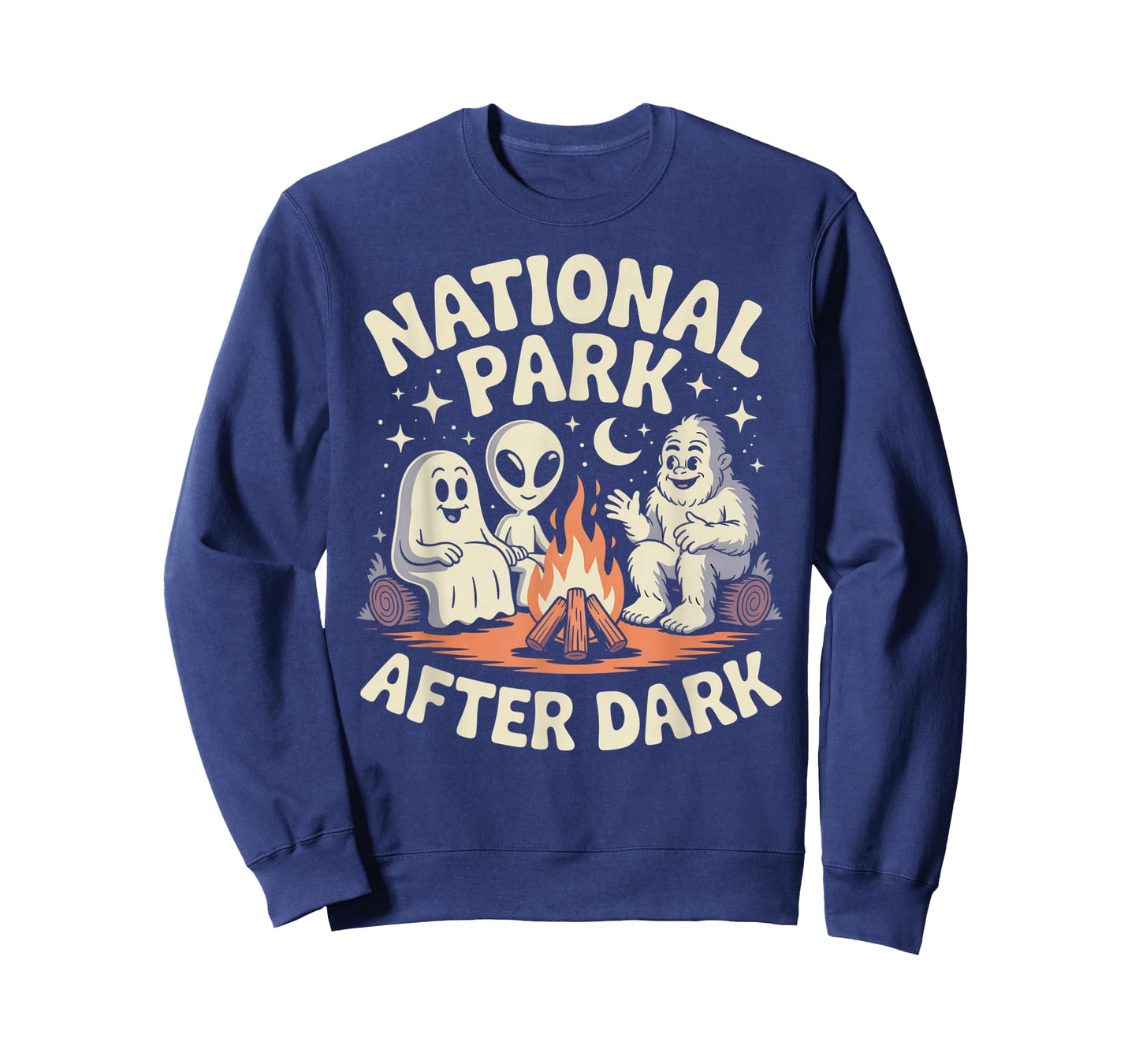 National Park After Dark Camping Alien Bigfoot Ghost T-Shirt