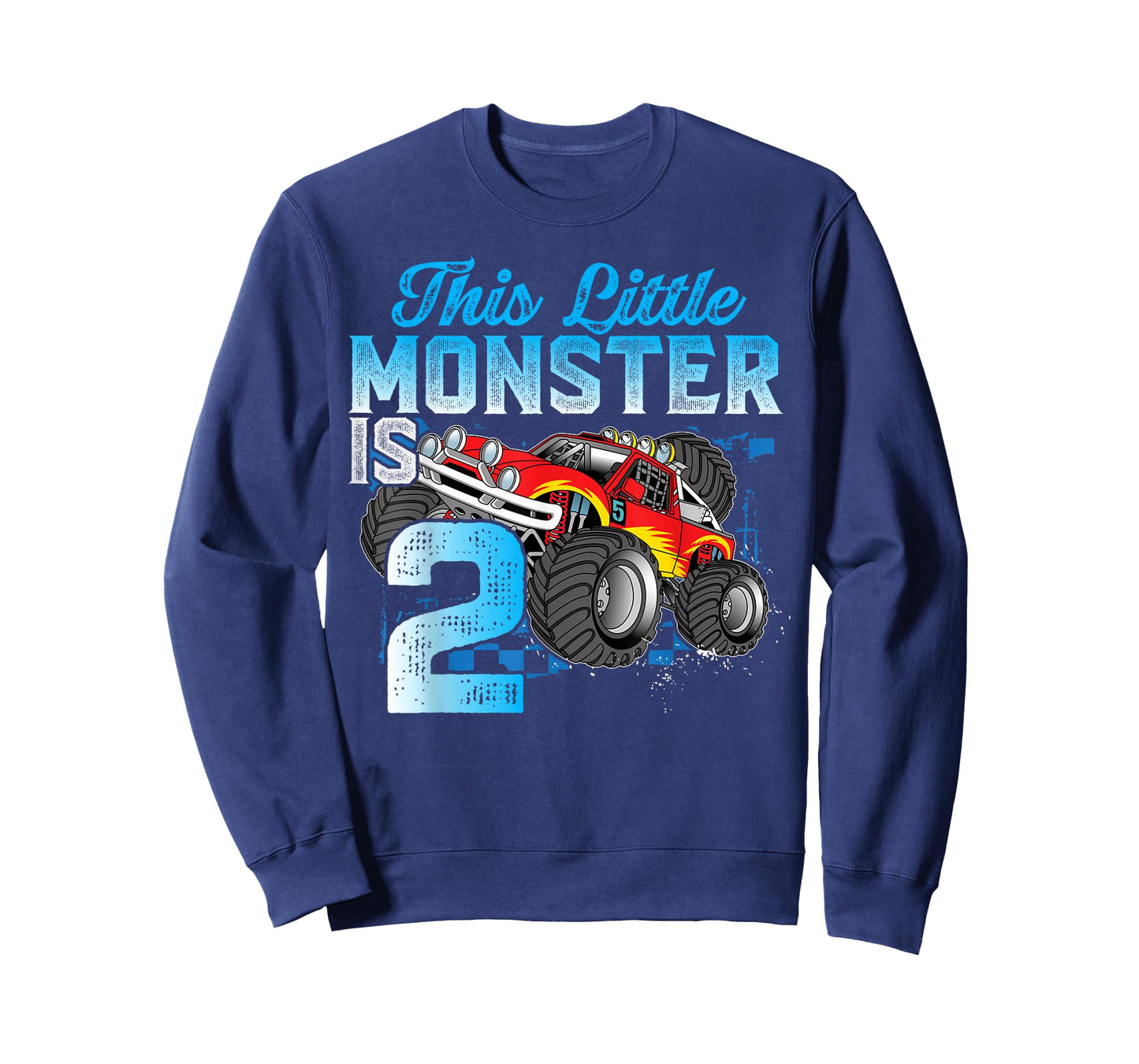 Birthday 2 Years Old Kid Monster Truck 2nd B-day Funny T-Shirt